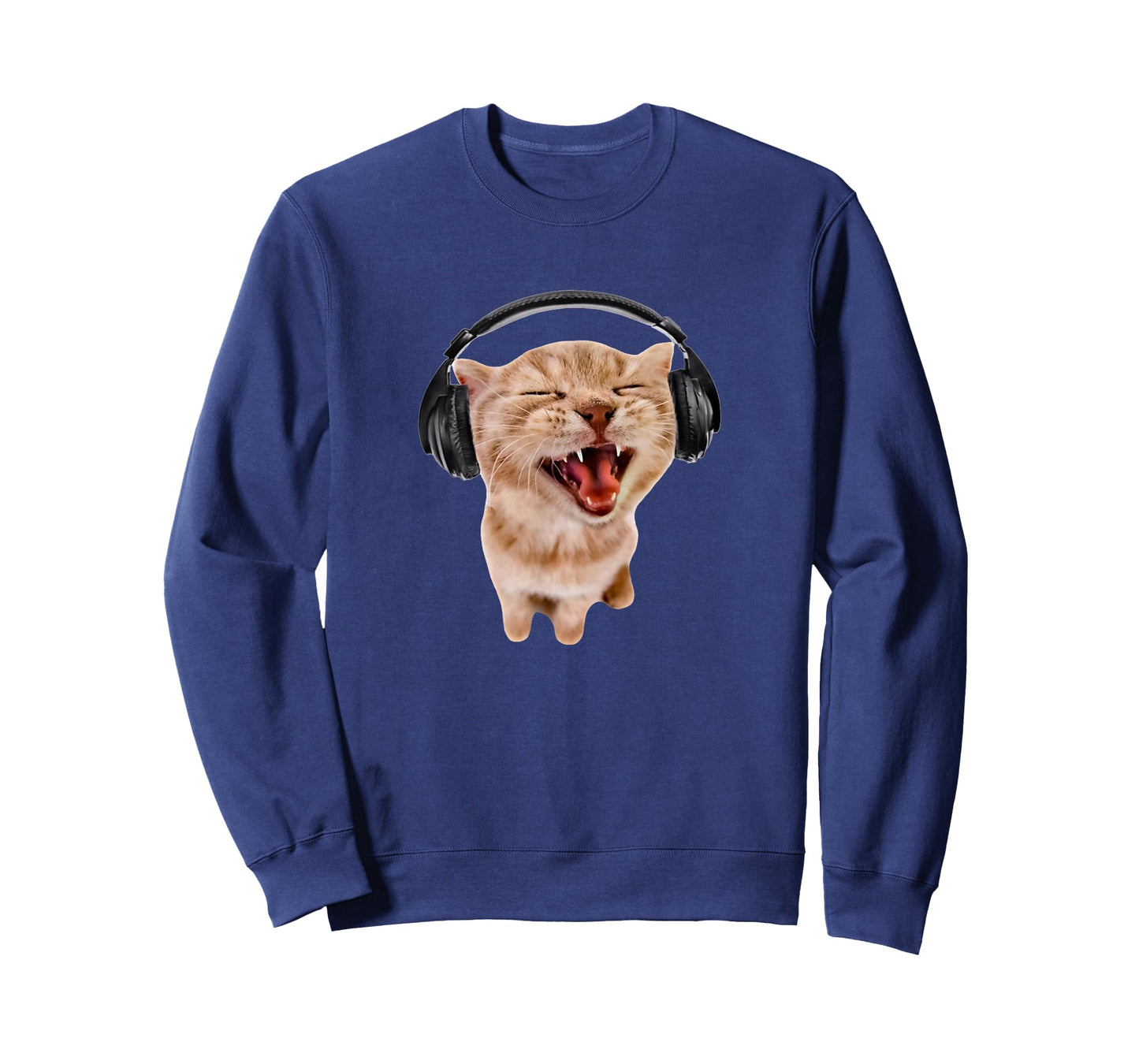 Silly Cat with Headphones T-Shirt