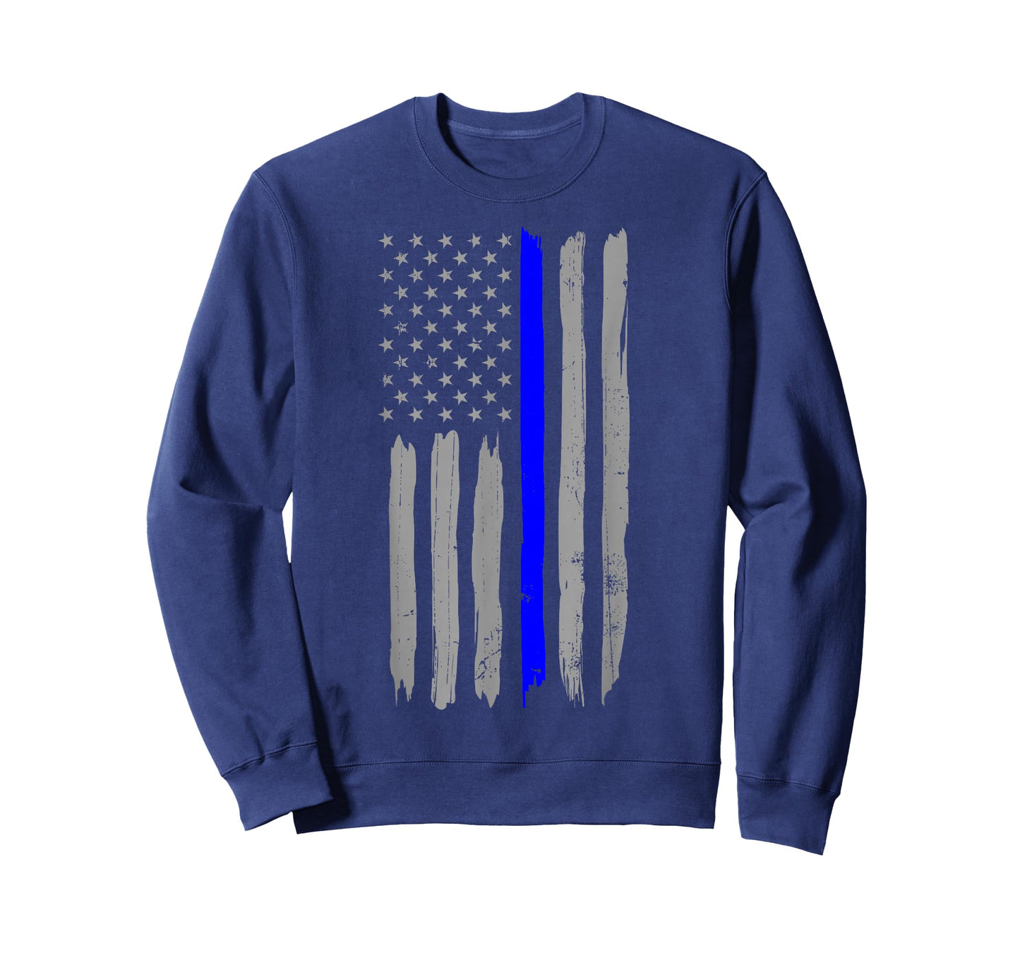 Vintage Thin Blue Line Shirt Police Support USA Flag T-Shirt