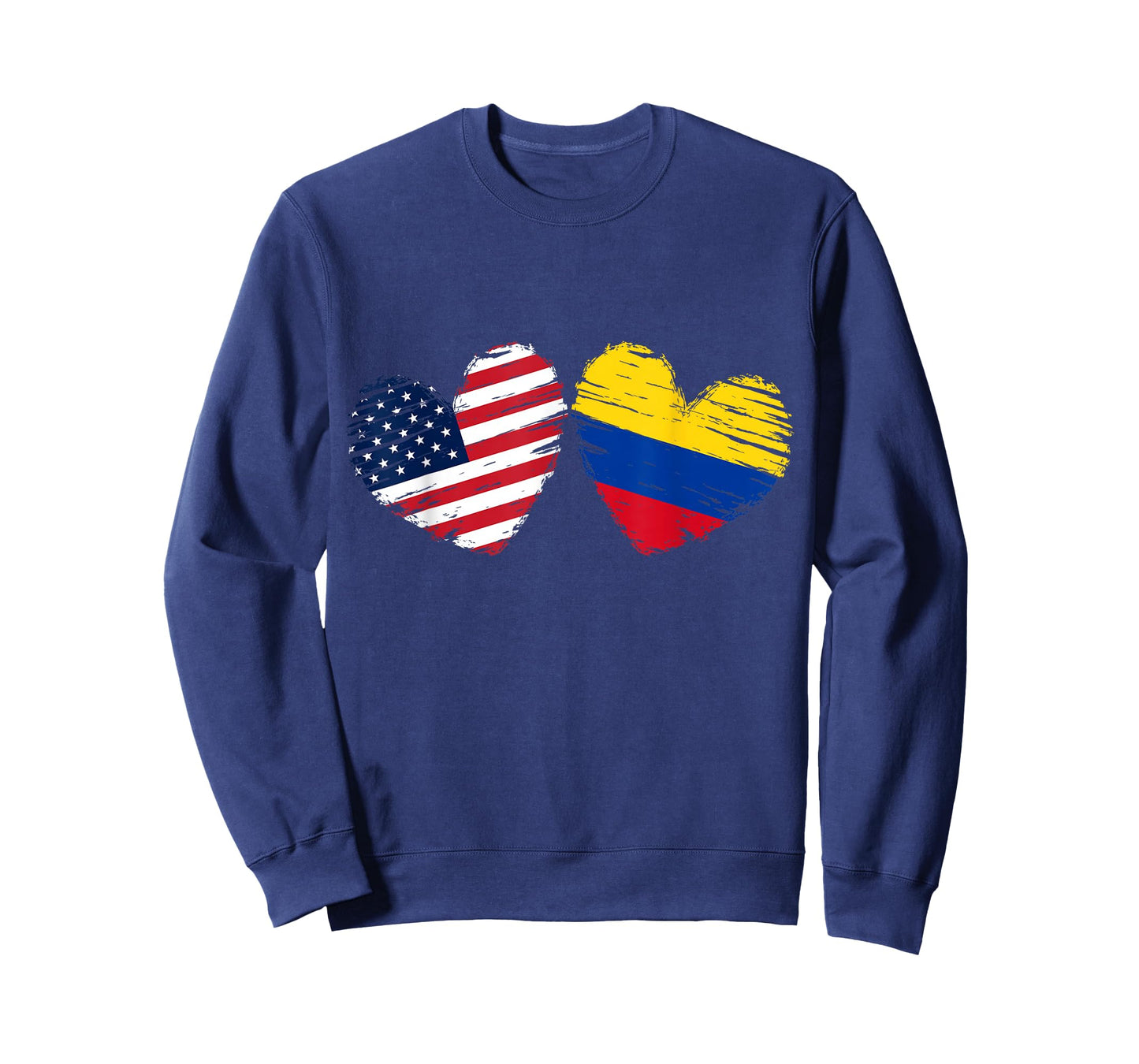 USA Colombia Flag Heart Valentines Day Colombian American T-Shirt
