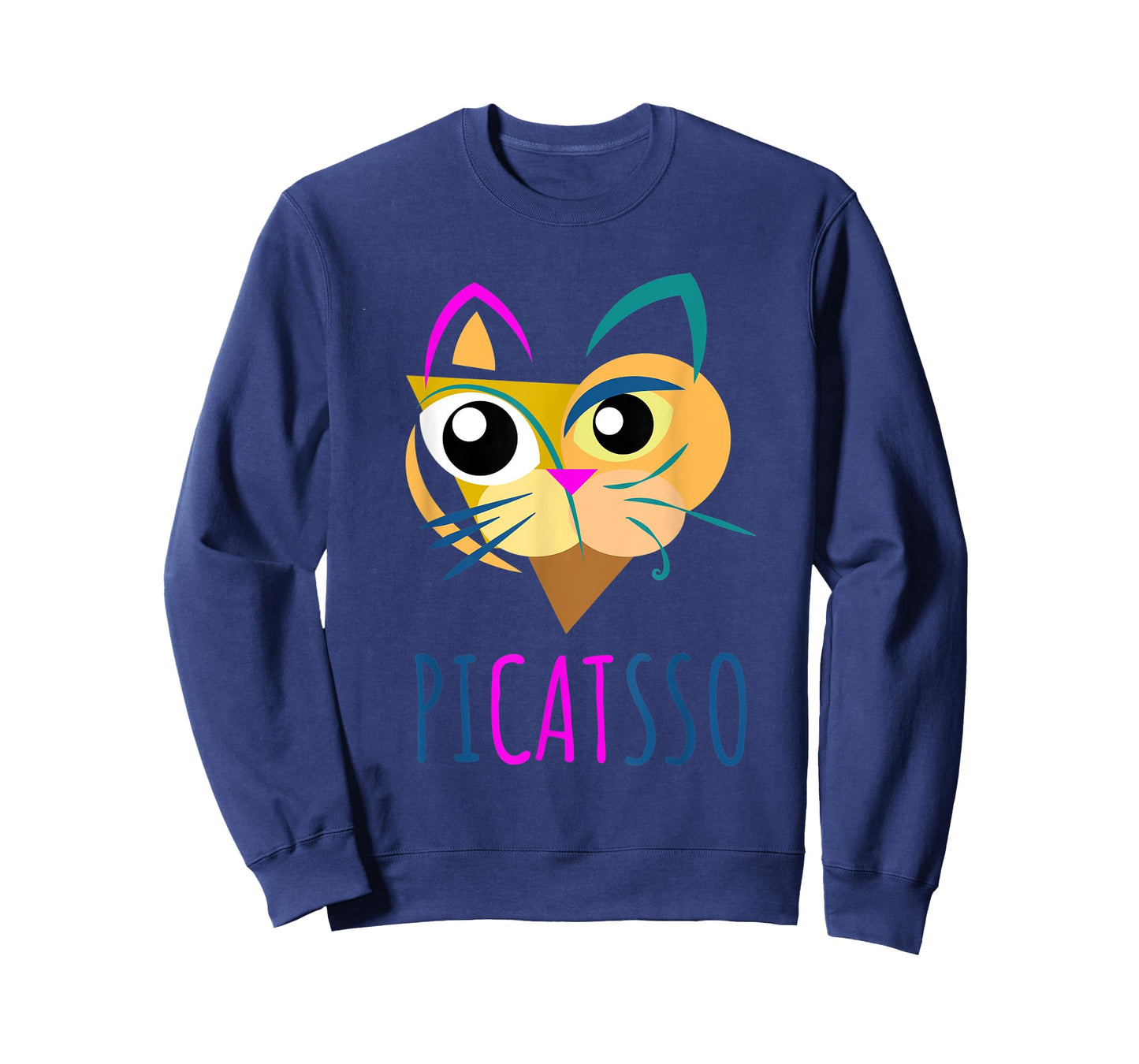 Funny Abstract Cat Art Picatsso Shirt For Art Teachers Men Women Kids T-Shirt