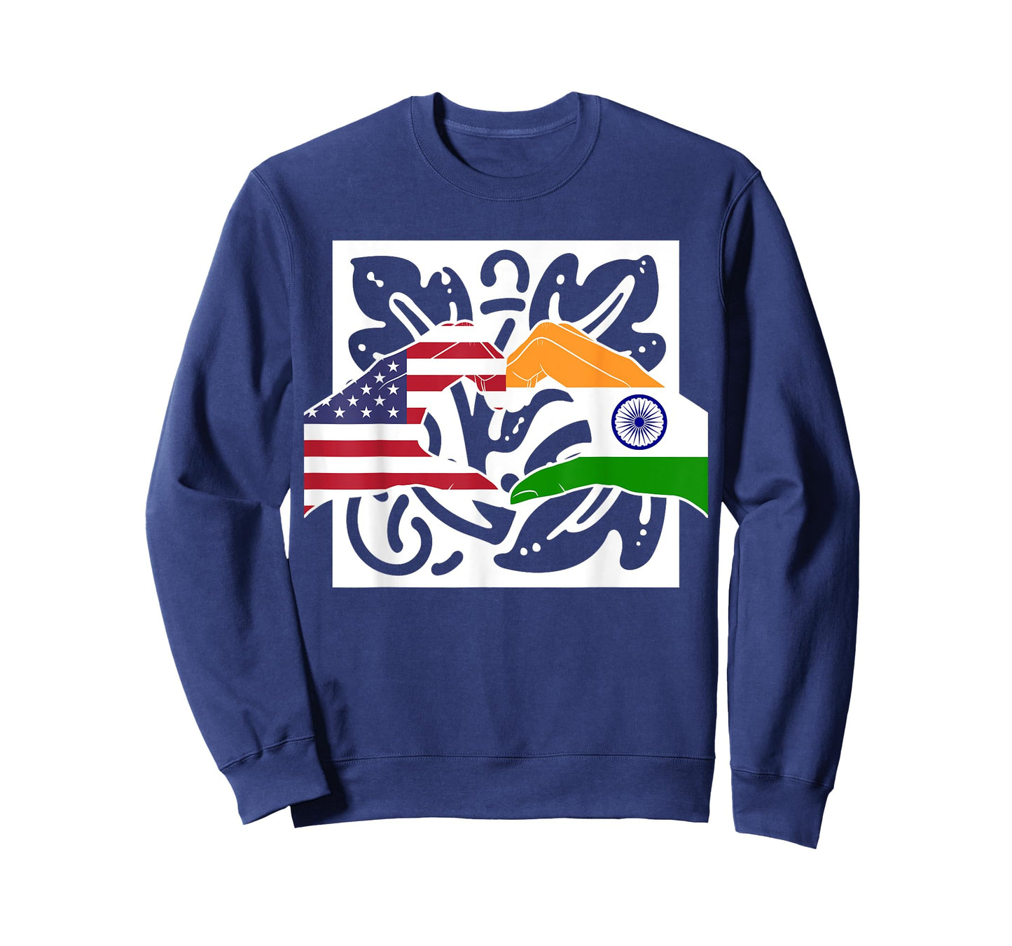 America USA American India Indian Mixed DNA Flag T-Shirt
