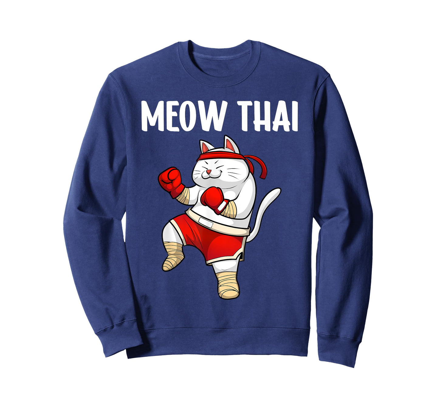 Funny Meow Thai Design For Men Women Muay Thai Boxing Lovers T-Shirt