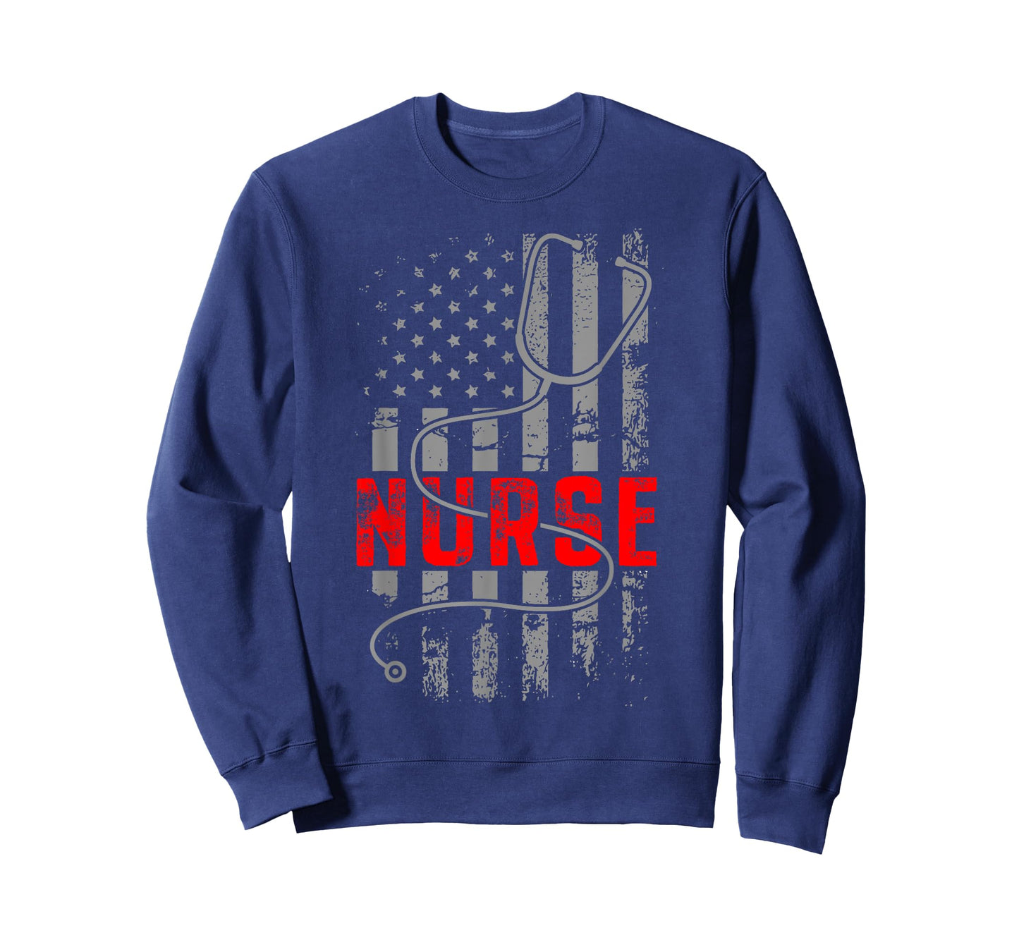 4th Of July USA Flag Patriotic Nurse Week Nurse Stethoscope Women Kids Men T-Shirt