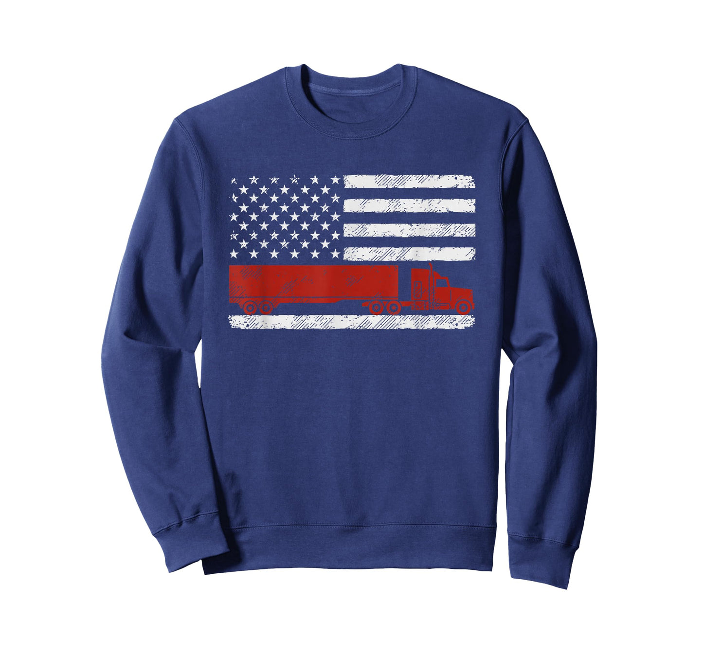 US American Flag Semi Truck Driver Patriotic Trucker T-Shirt