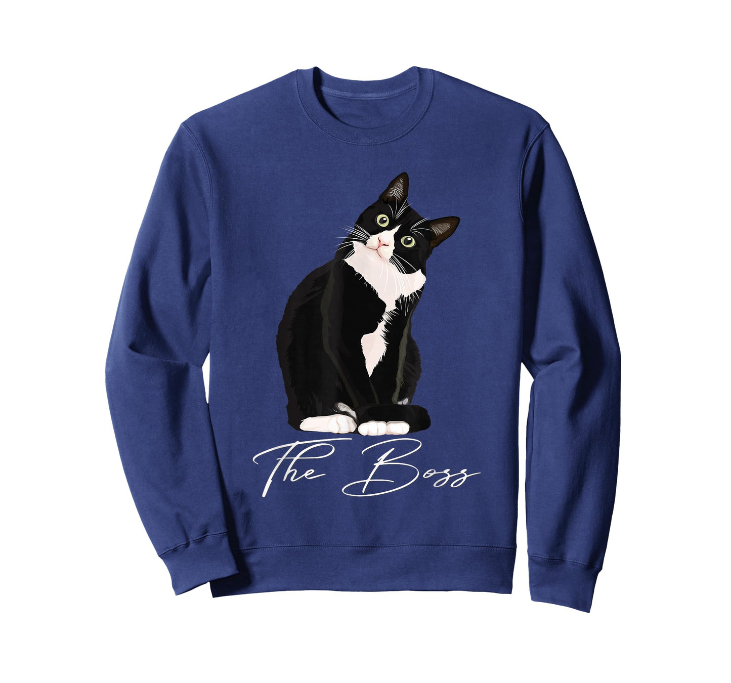 Boss Tuxedo Cat Lovers Funny Tee Shirt for Mom Dad Gift T-Shirt