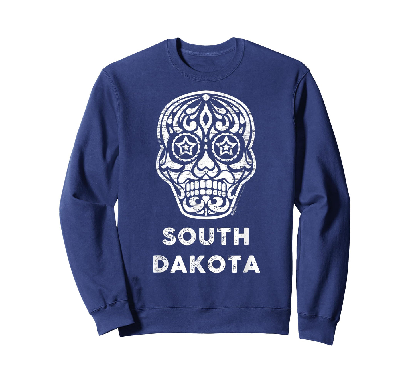 Vintage South Dakota 4th of July Sugar Skull T-Shirt