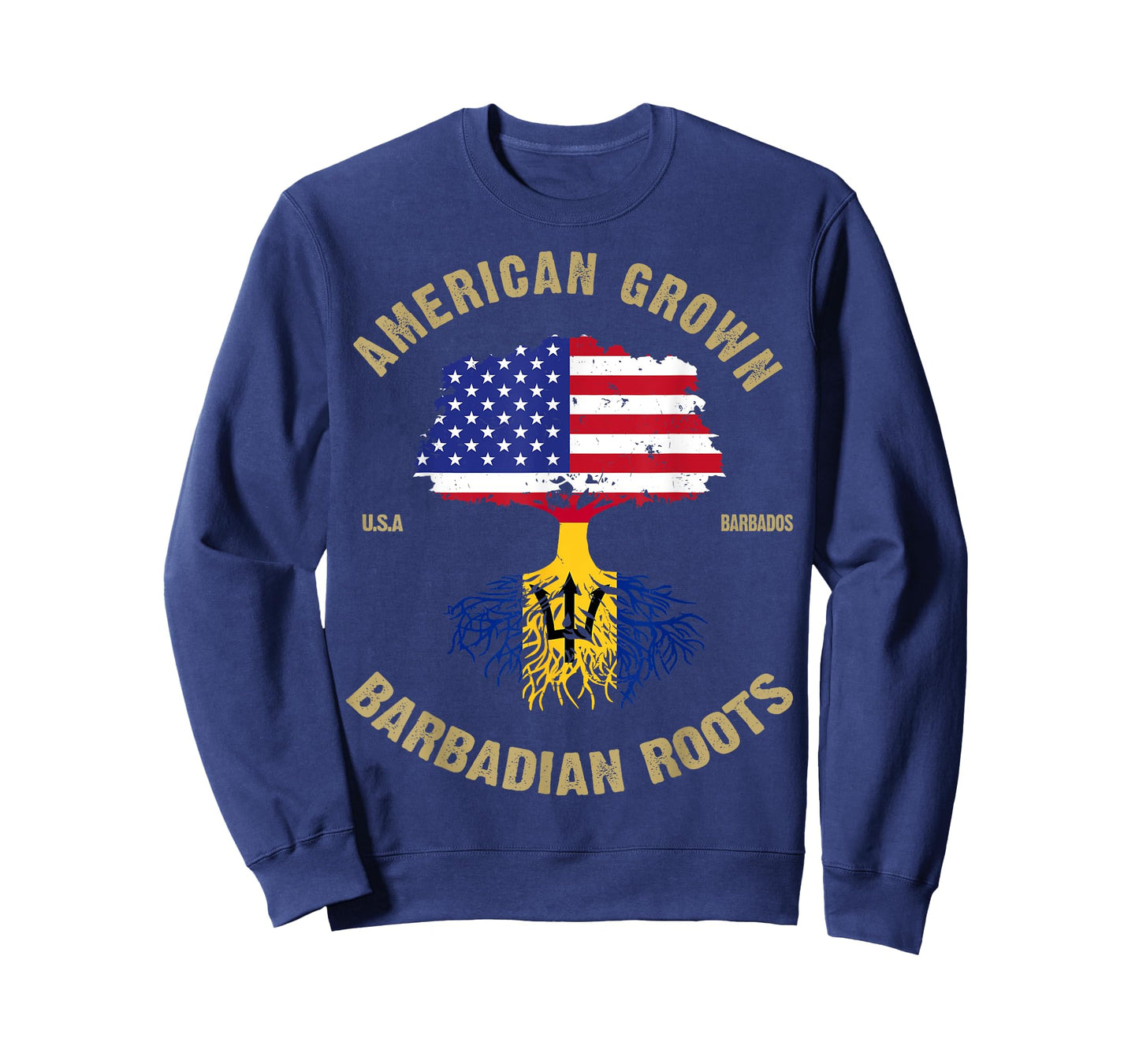 Barbados Bajan Barbadian Heritage Proud Half Barbadian Flag T-Shirt