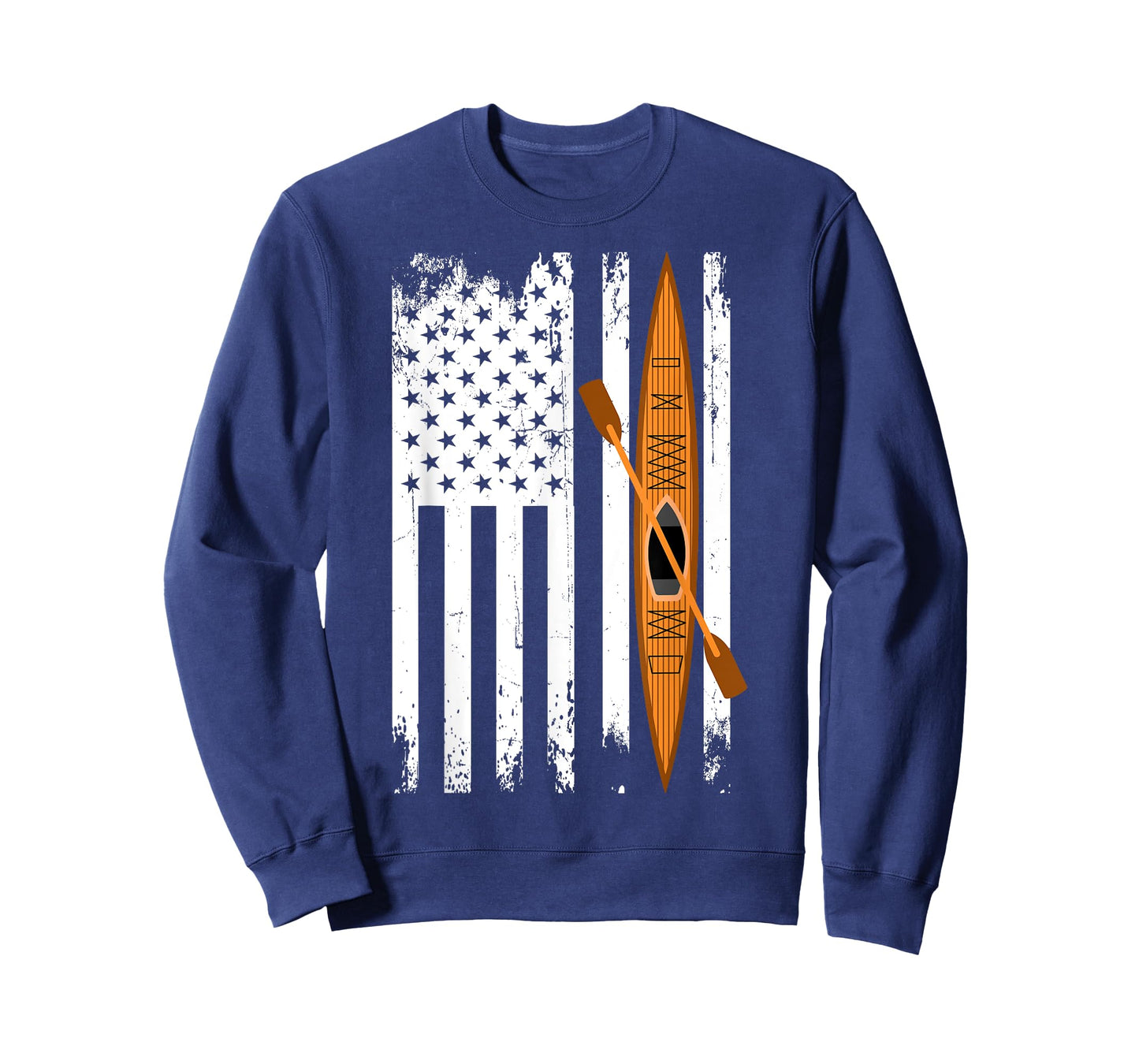 Kayak US Flag Kayaking Outdoor Adventurer Athletic Kayaker T-Shirt