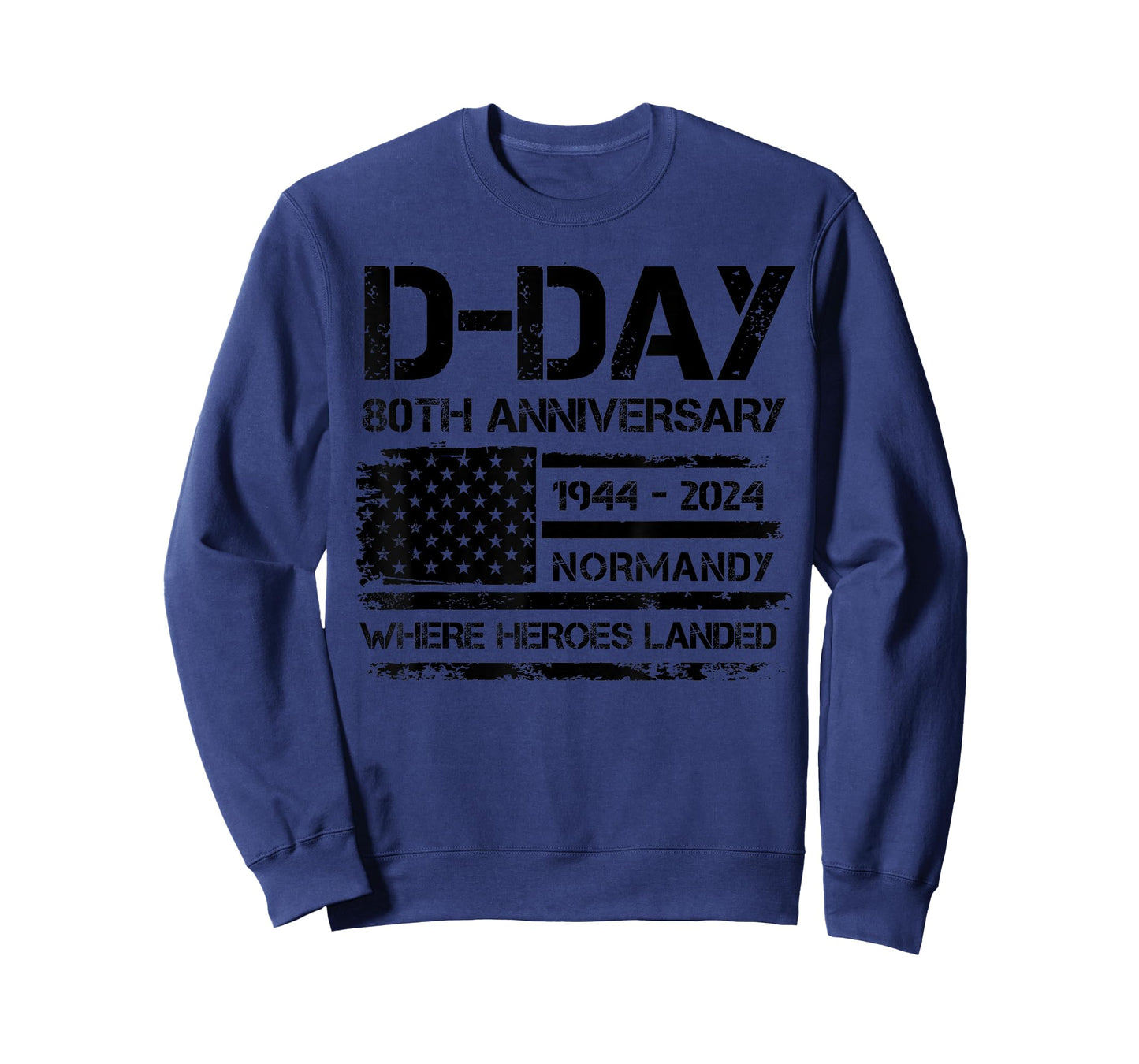 D-Day 80th Anniversary USA Flag Veteran Military Souvenir T-Shirt for Women Men