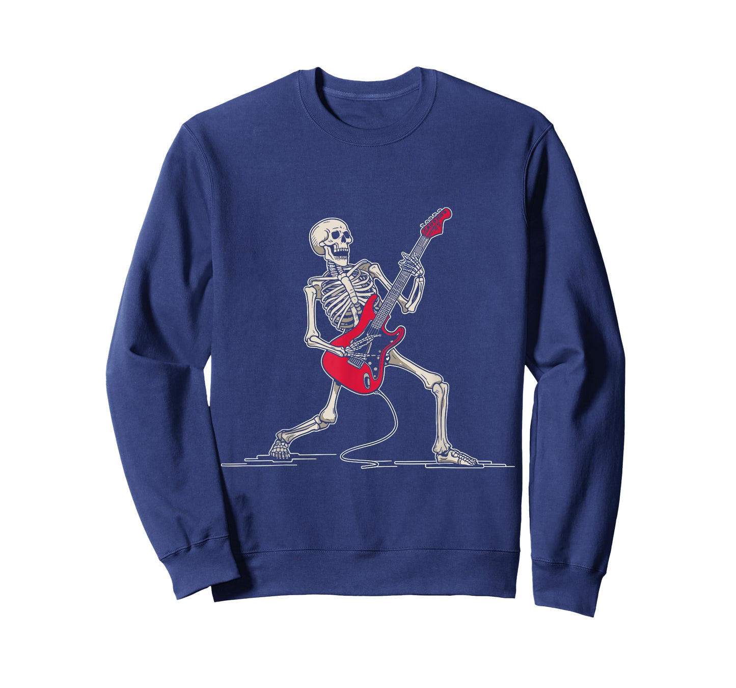 Rocker Skeleton Men Boys Bass Guitar Guitarist Halloween T-Shirt