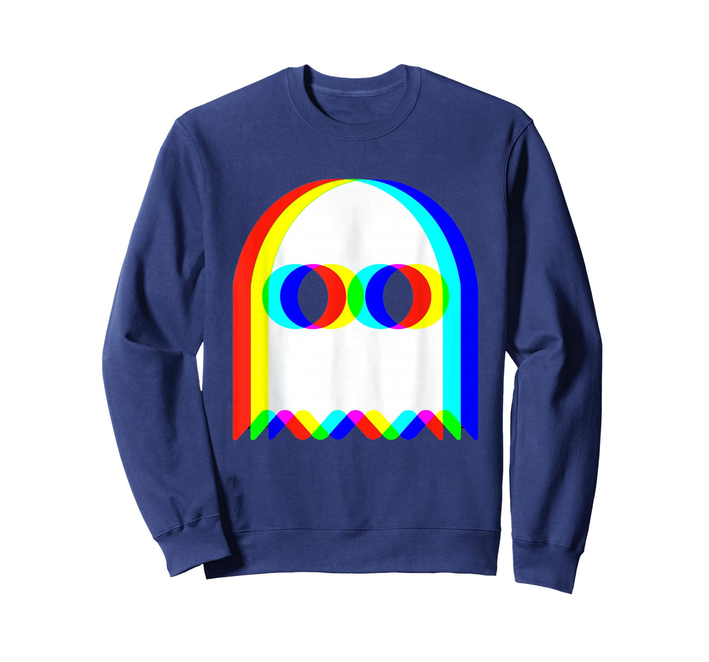 Funny Trippy Ghost Vaporwave Halloween Rave Party Funny T-Shirt