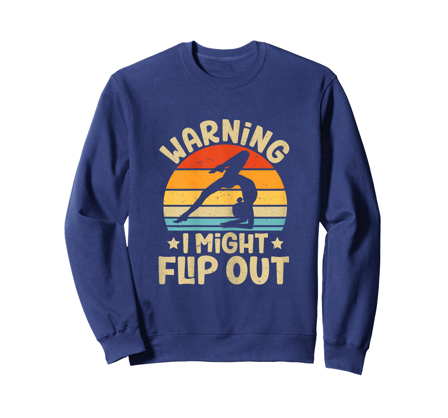 Warning I Might Flip Out Retro Funny Gymnastics For Girls T-Shirt