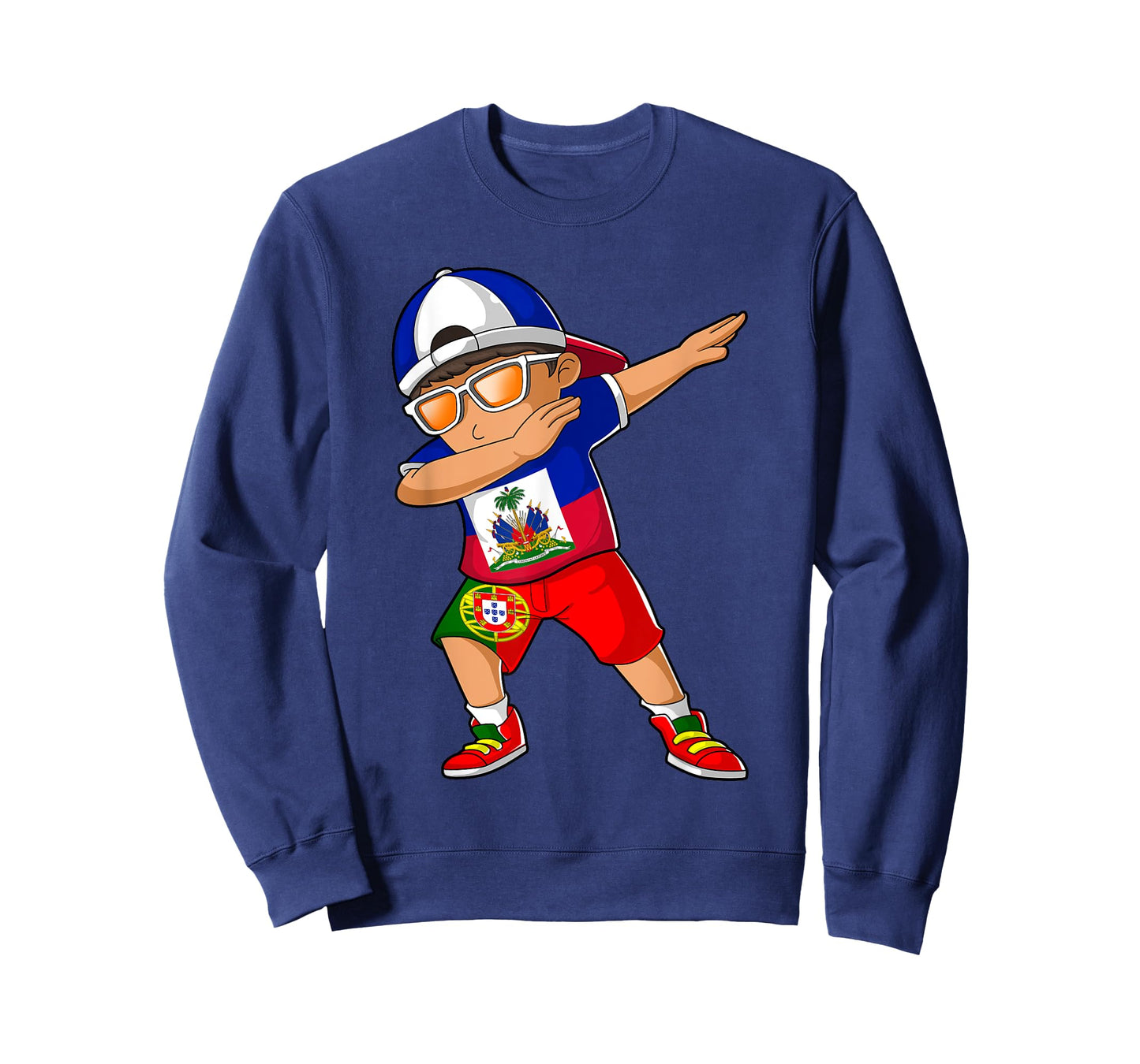 Half Haitian Half Portuguese Boy Haiti Portugal Flag T-Shirt