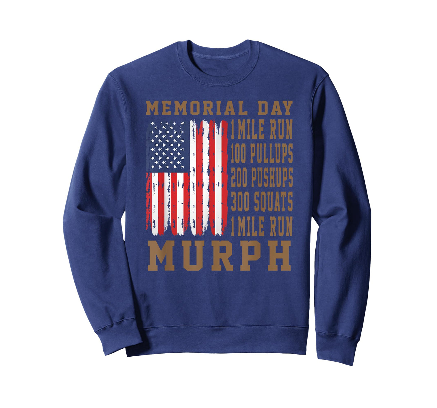 Murph Challenge Memorial Day Workout American Flag Patriotic T-Shirt