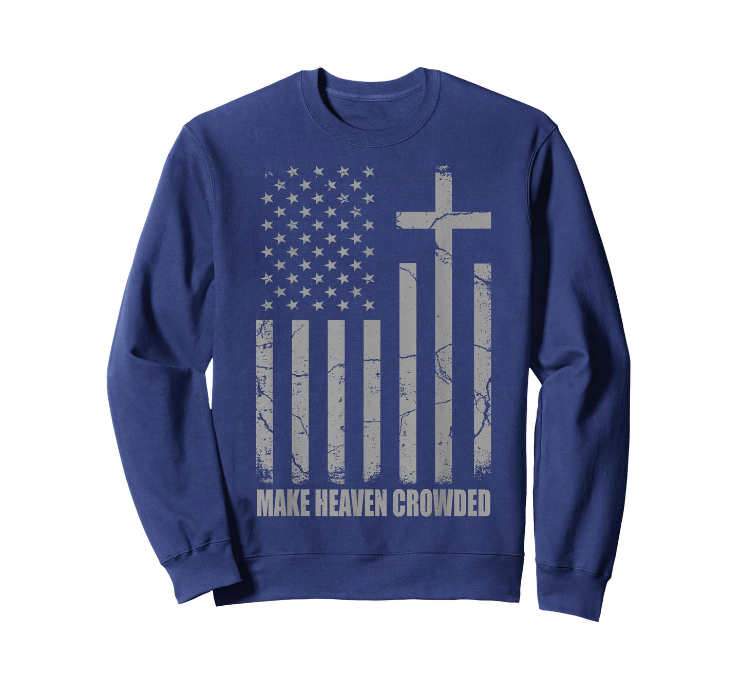 Make Heaven Crowded USA American Flag Patriotic Christian T-Shirt