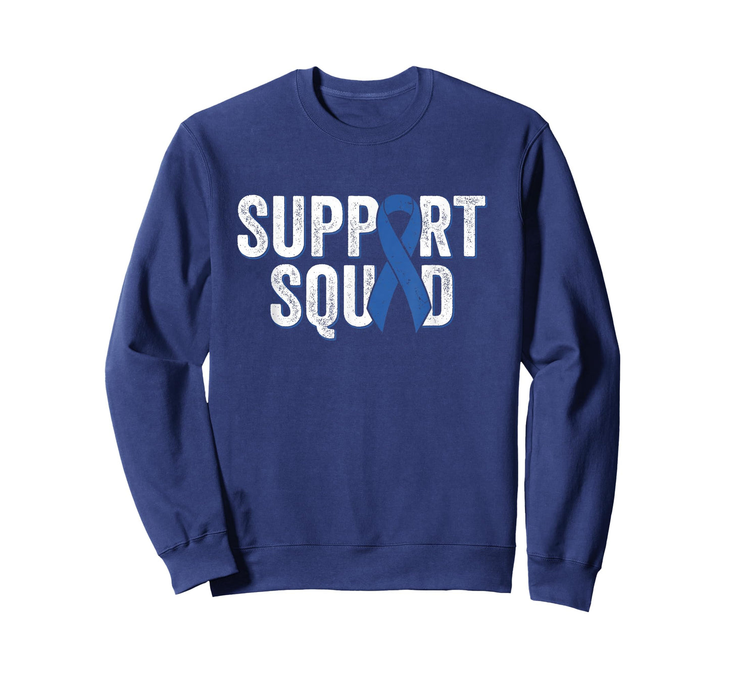 Colon Cancer Support Squad, Blue Colorectal Awareness Ribbon T-Shirt
