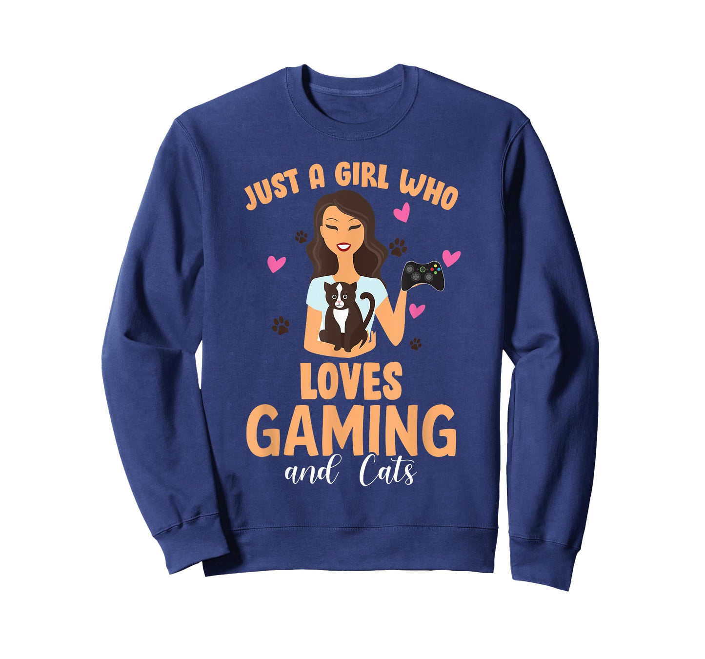 Cats and Gaming - Just A Girl Who Loves Cats and Gaming Gift T-Shirt