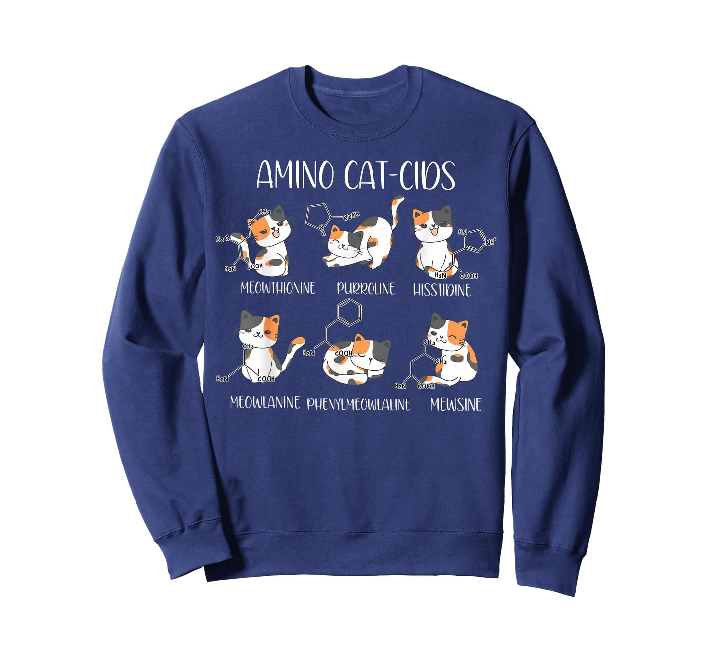 Amino Acid Cats Chemistry Cute Science Teacher Cat Lovers T-Shirt