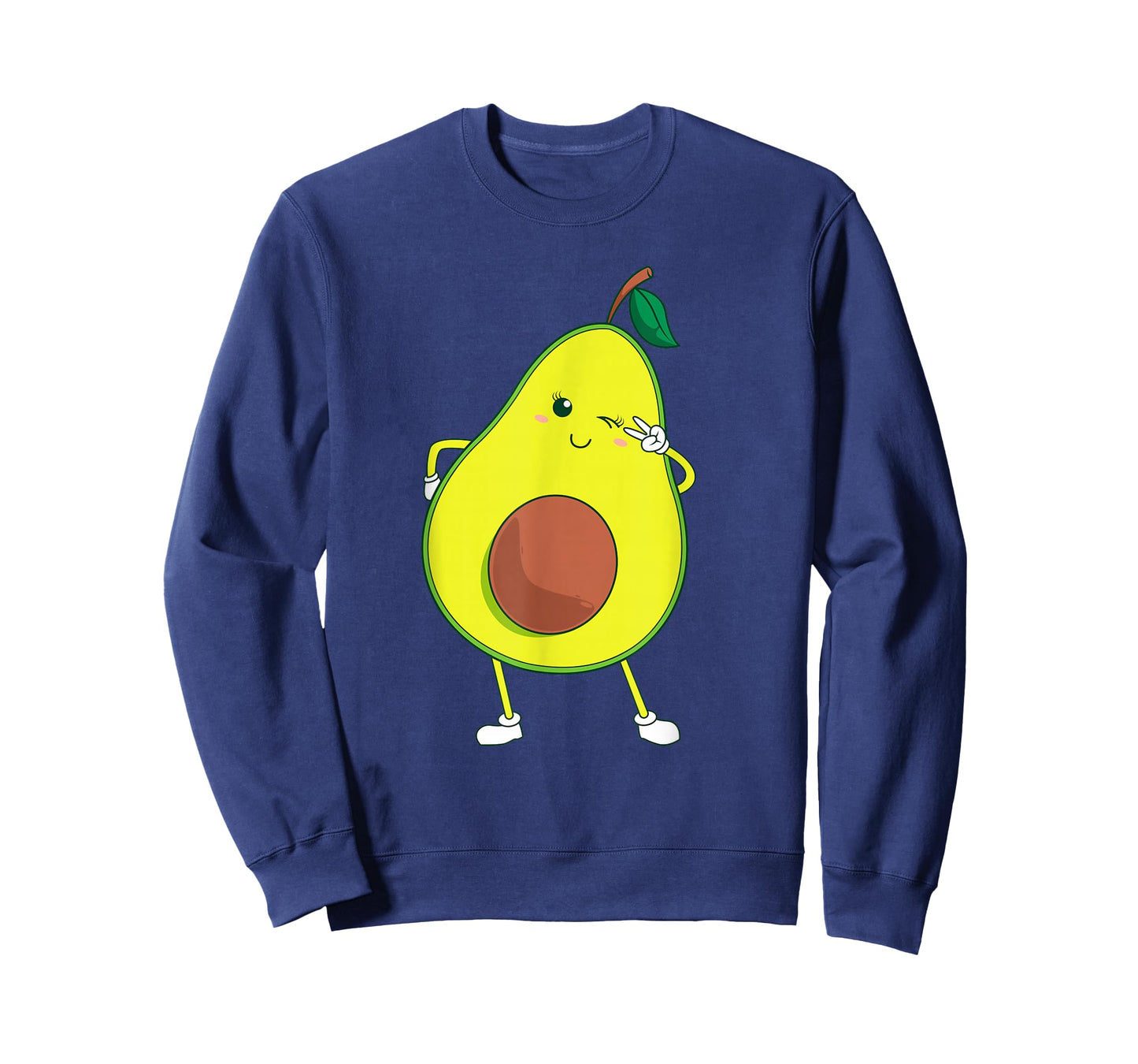Cute Avocado Art For Kids Men Women Funny Winking Fruit T-Shirt