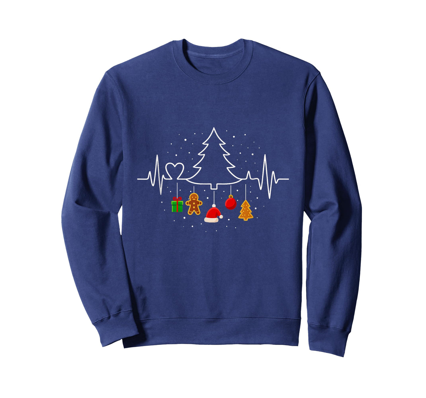 Christmas Tree Heartbeat Funny Nurse T-Shirt
