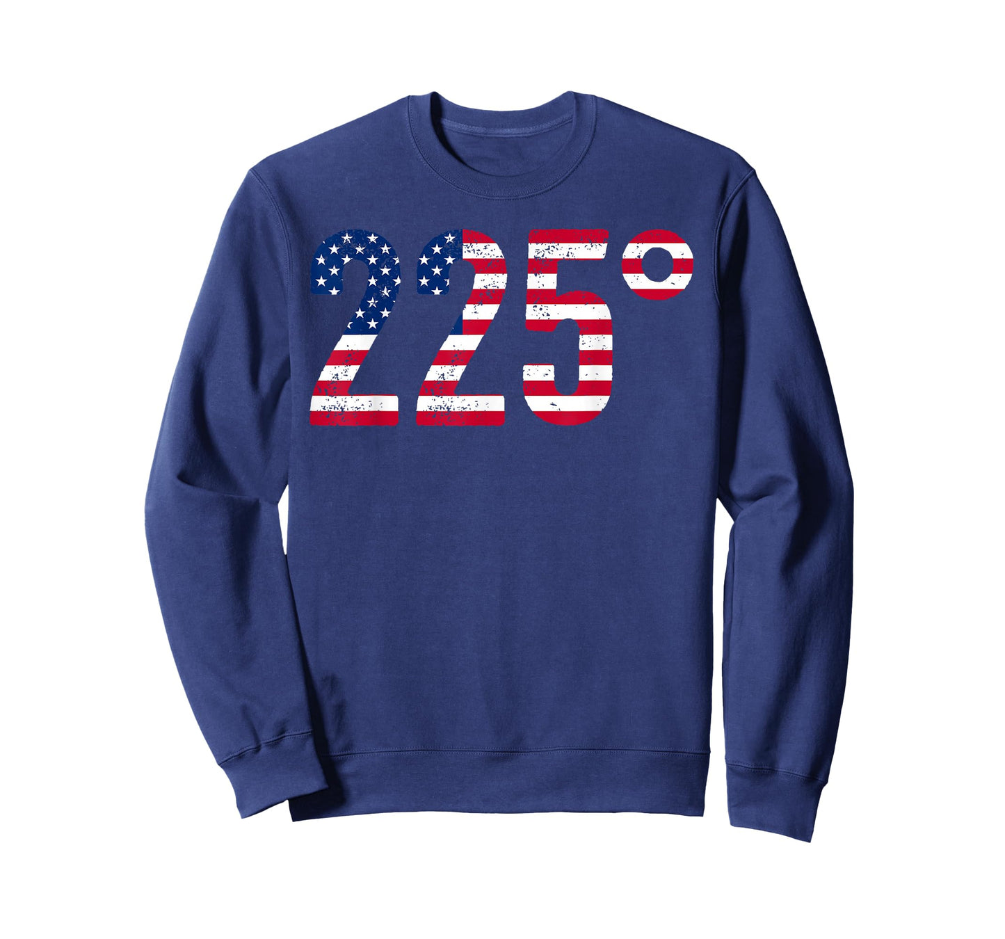 225 Degrees BBQ Smoking Meat Barbecue American Flag USA T-Shirt