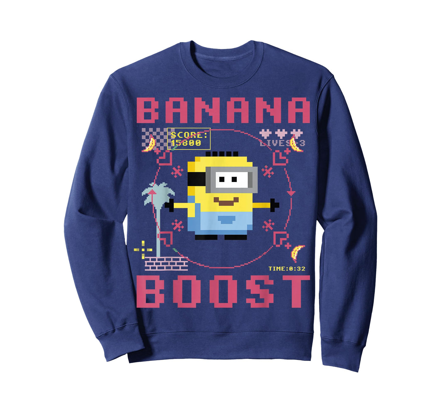 Despicable Me Minions 8-Bit Banana Boost Graphic T-Shirt T-Shirt