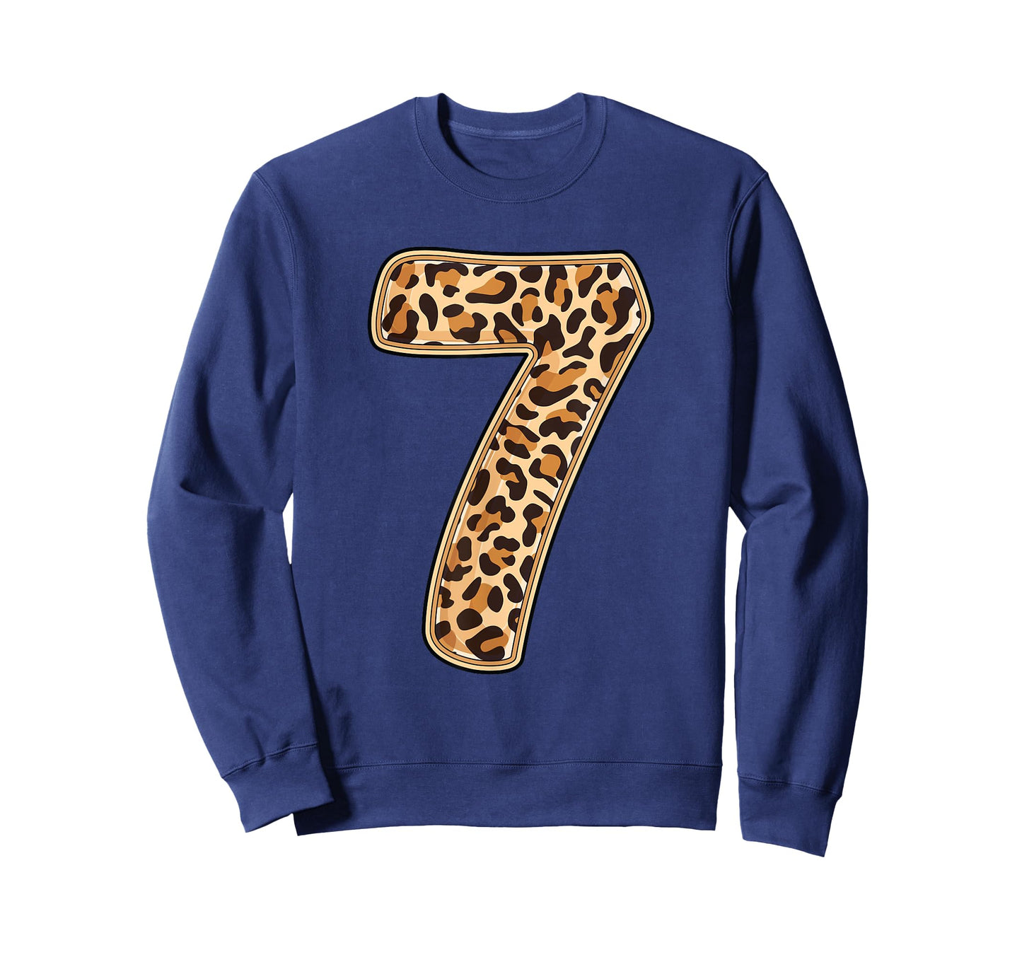 Leopard 7th Birthday Party 7 Seven Years Old Wild Cats Kids T-Shirt