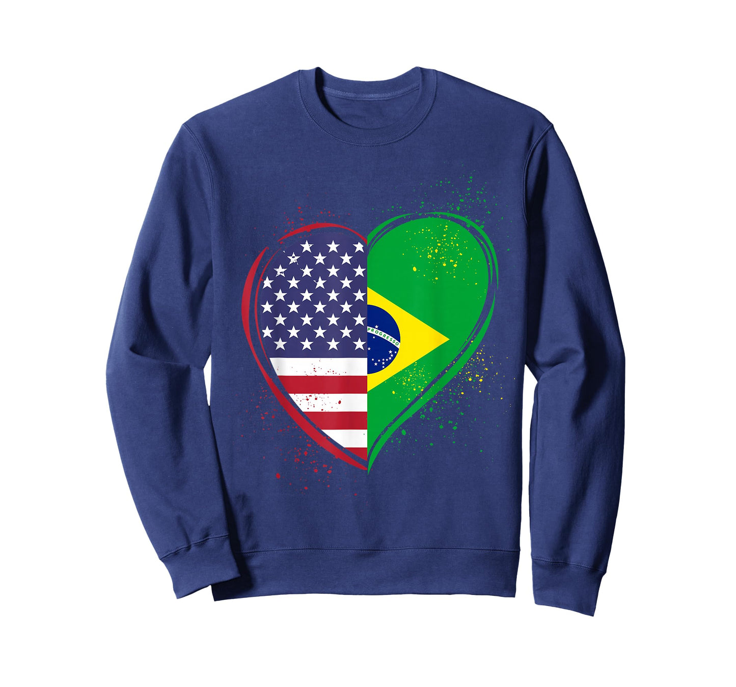 Half Brazilian Half American USA Brazil Culture Patriot Flag T-Shirt