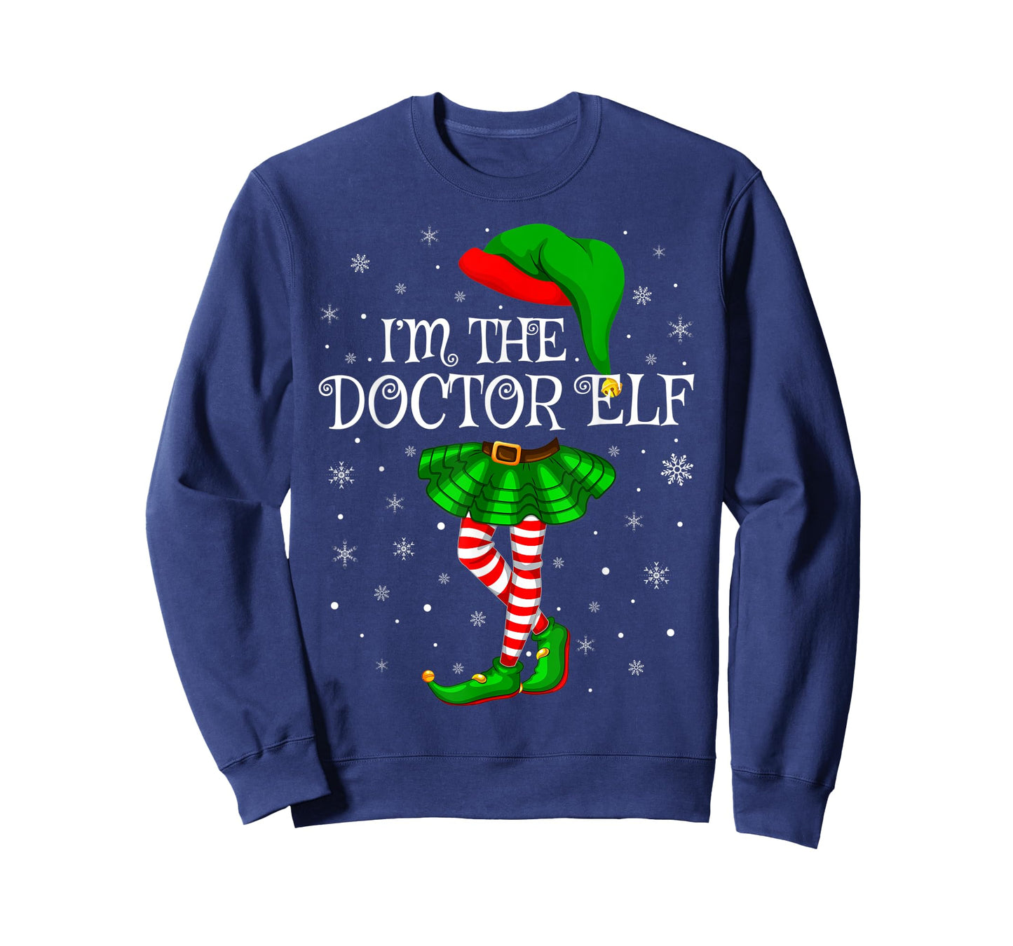 Family Matching Women Girls I'm The Doctor Elf Christmas T-Shirt