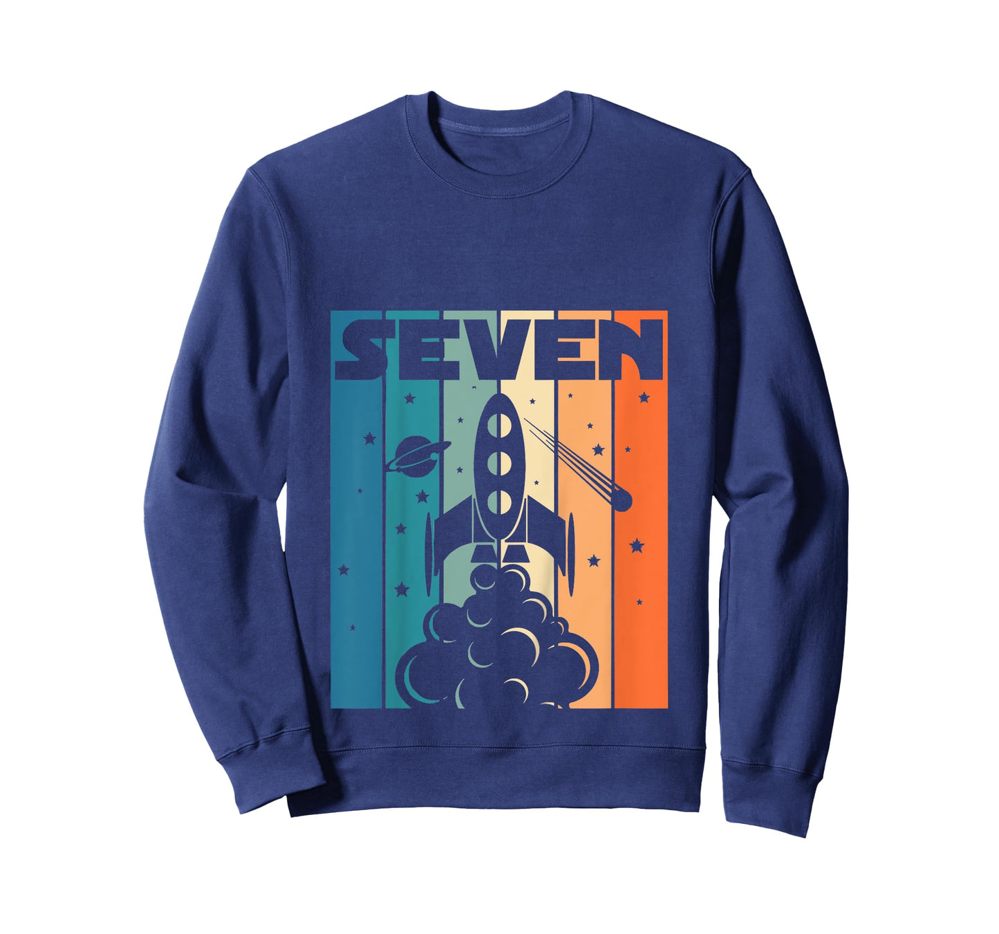 7 Year Old 7th Space Rocket Astronaut Birthday Boys Girls T-Shirt