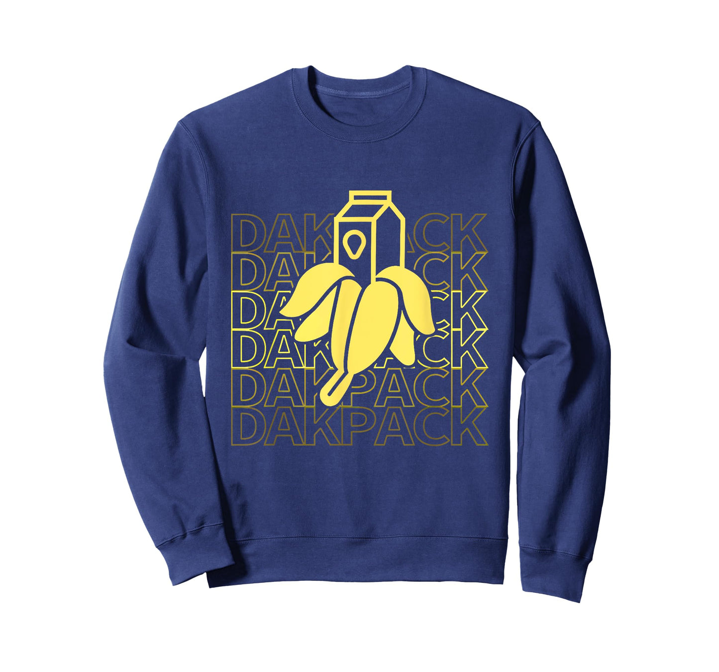 Milky Banana Funny Text Dakpack Vintage For Men Women Kids T-Shirt