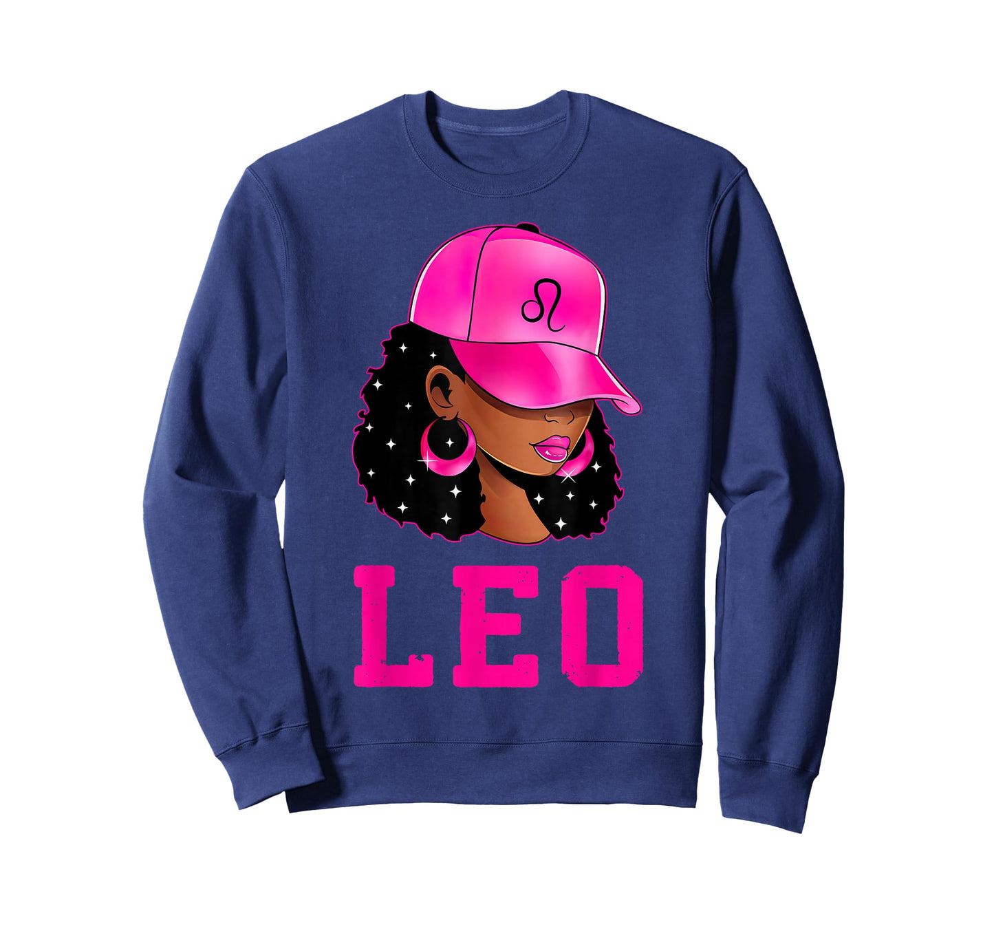 Leo Queen Sassy Black Woman Afro Girl Zodiac Sign T-Shirt
