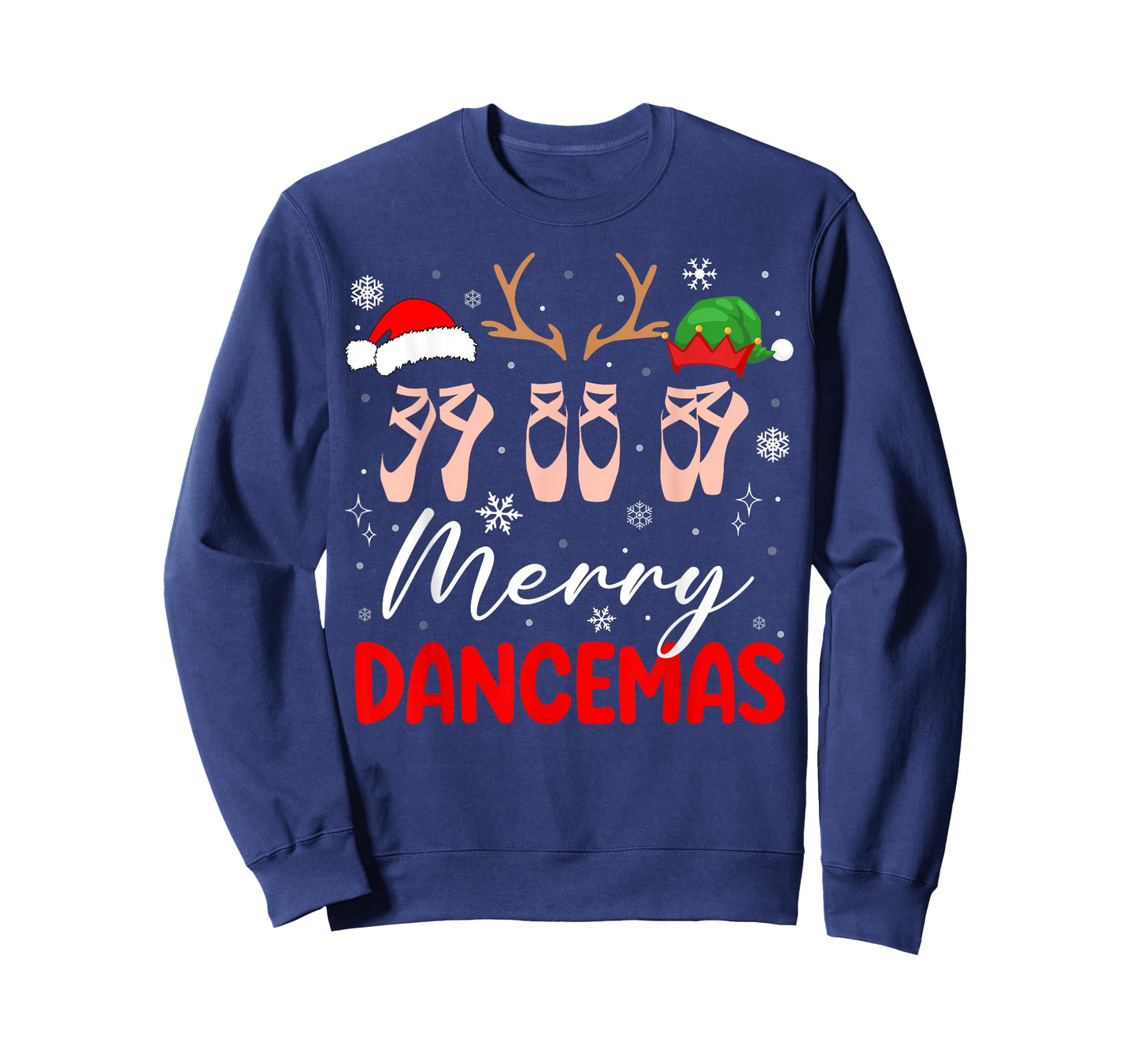 Merry Dancemas Christmas Ballet Shoes Ballerina Dancing Girl T-Shirt