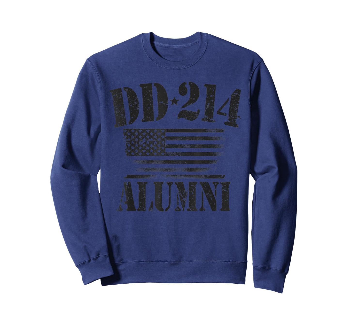 U.S. Military Veterans DD-214 Alumni Vintage American Flag T-Shirt for Women Men
