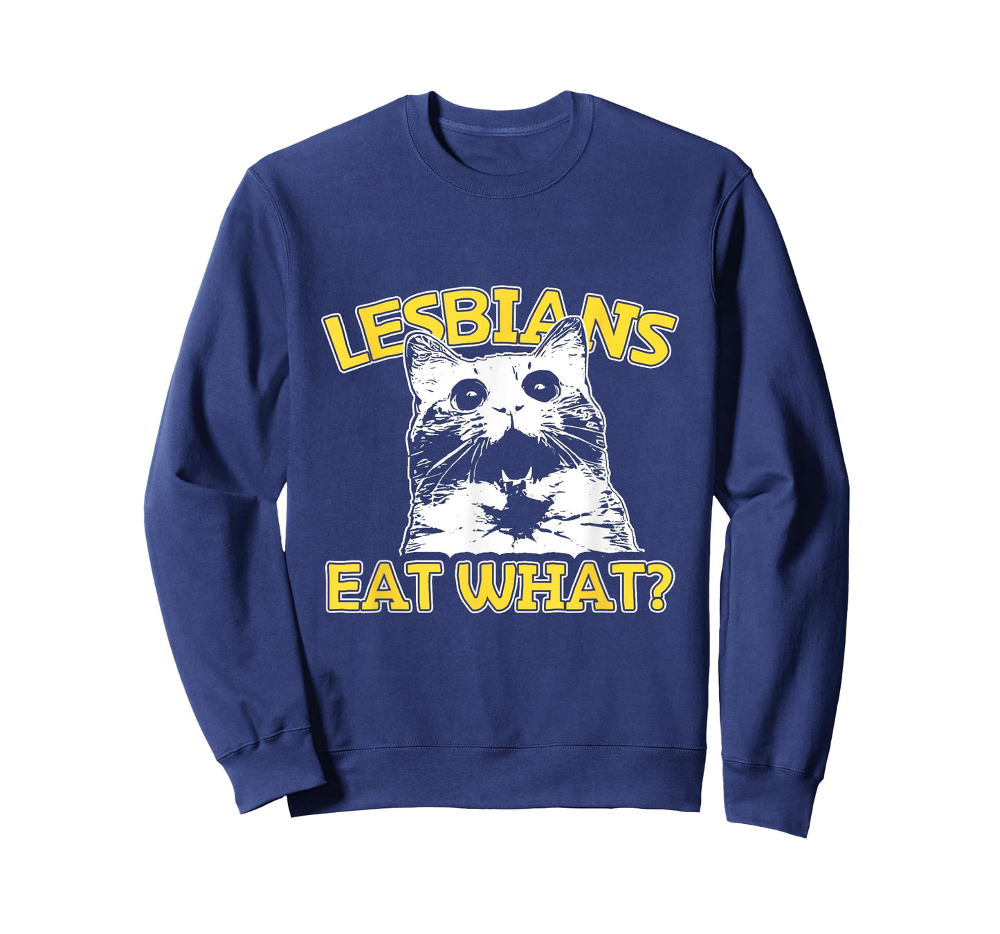 Funny Cat Lovers Lesbians Eat What? Gay Women's T-Shirt