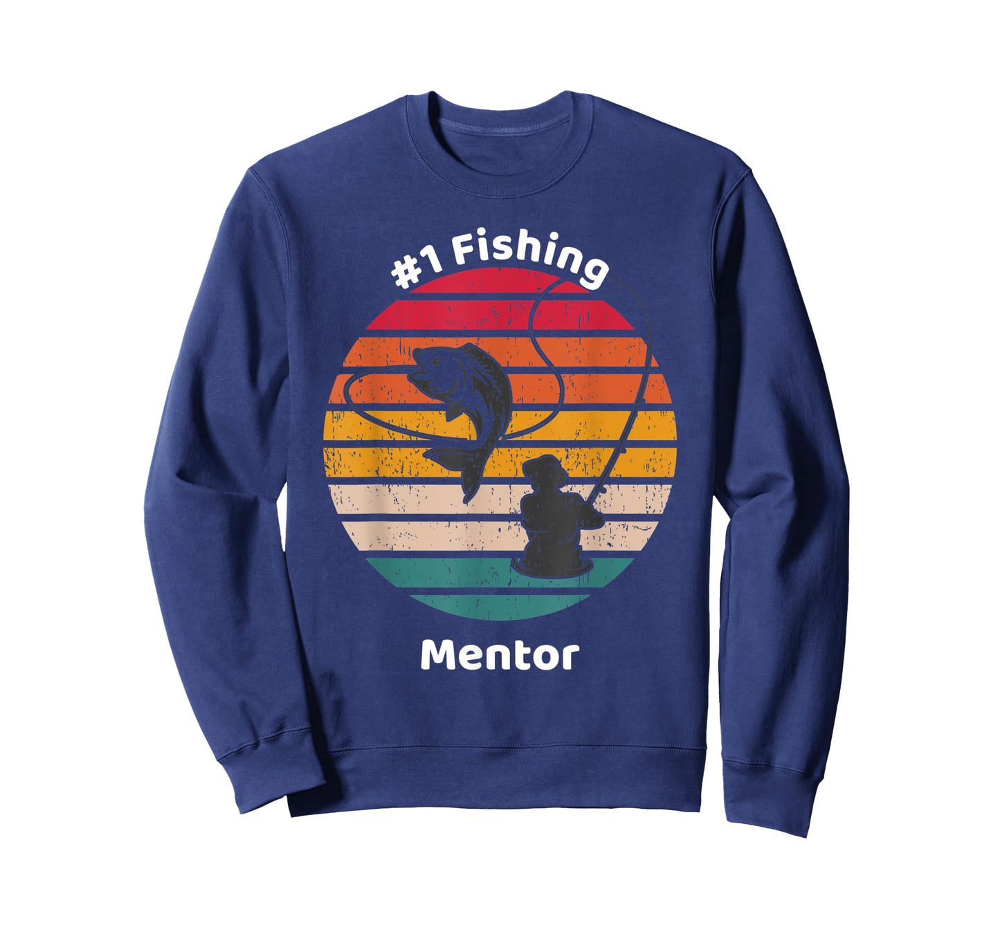 #1 Fishing Mentor Graphic Fisherman Fathers Day Gift T-Shirt