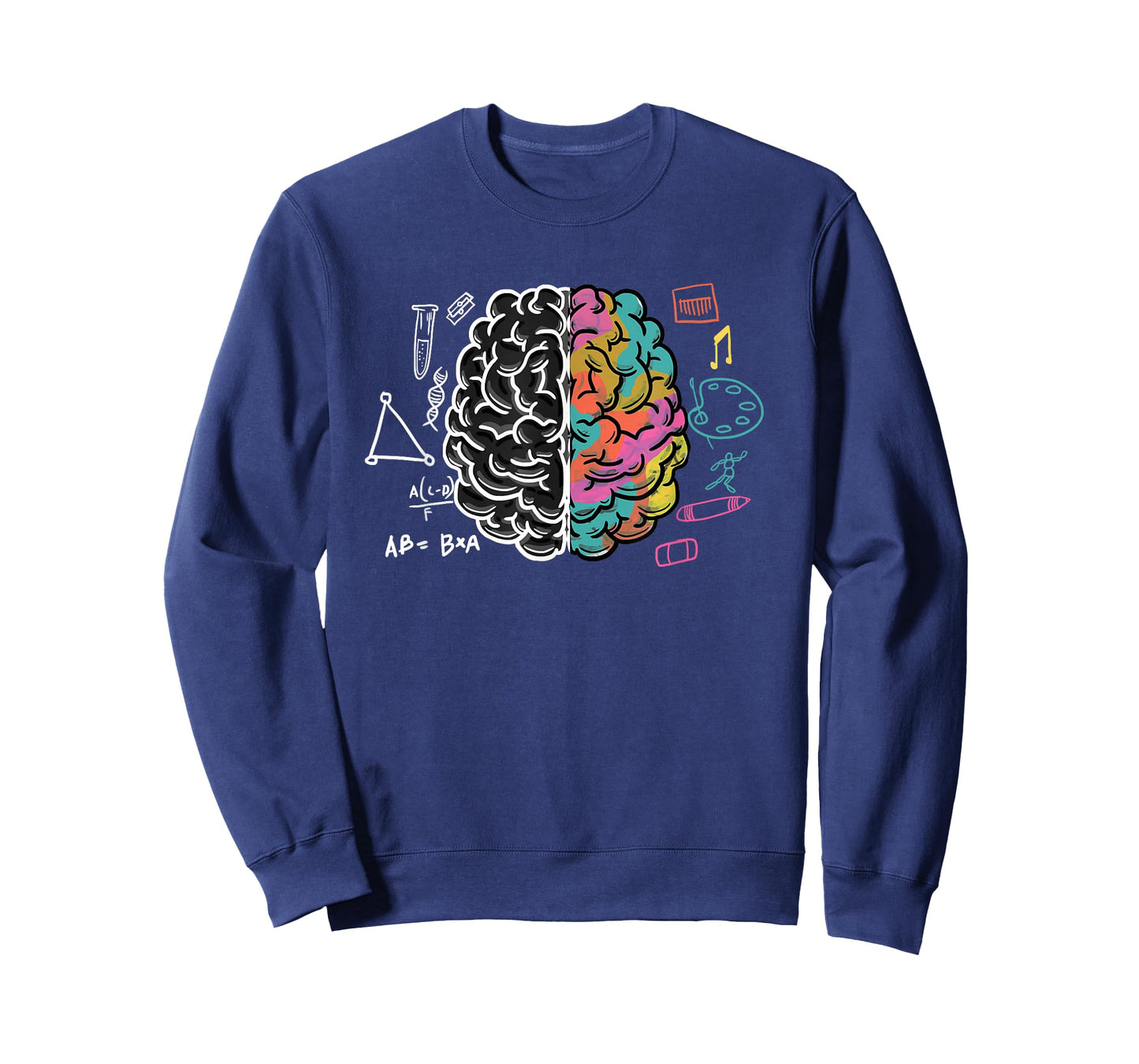 Color Splitted Brain Science Art Physician Neurologist Gift T-Shirt