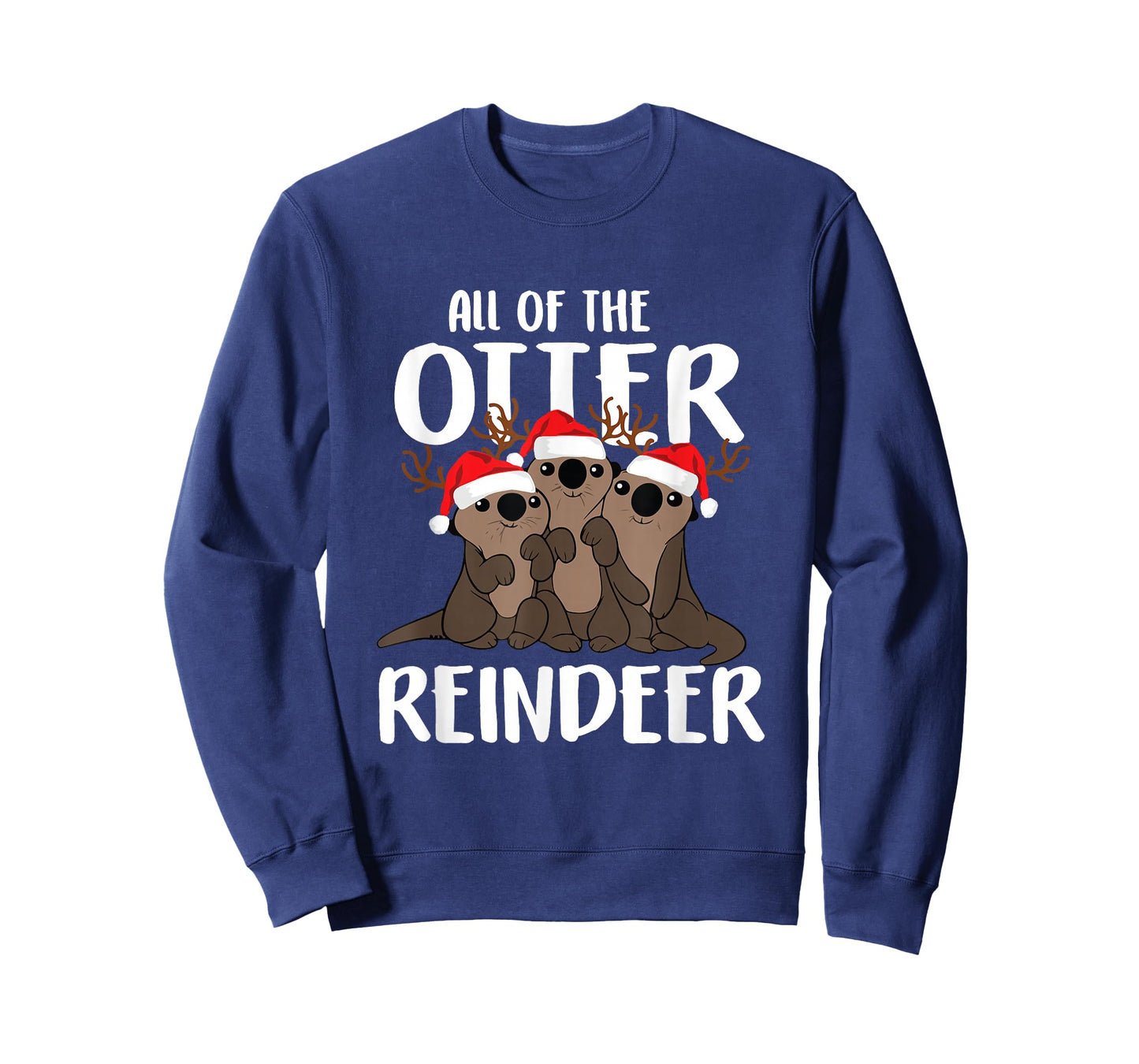 All Of The Otter Reindeer Funny Christmas Osprey Pajamas T-Shirt
