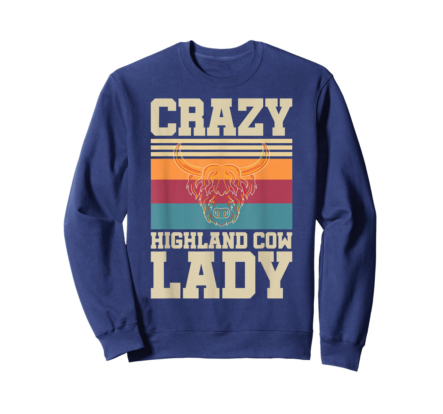 Crazy Highland Cow Lady Funny Farmer Scottish Highland Cow T-Shirt