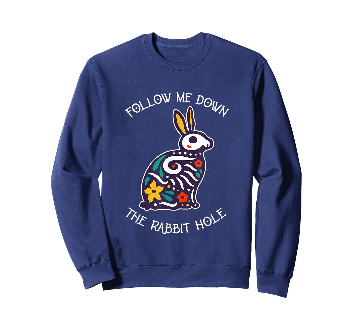 Funny Follow Me Down The Rabbit Hole Surrealistic Bunny T-Shirt