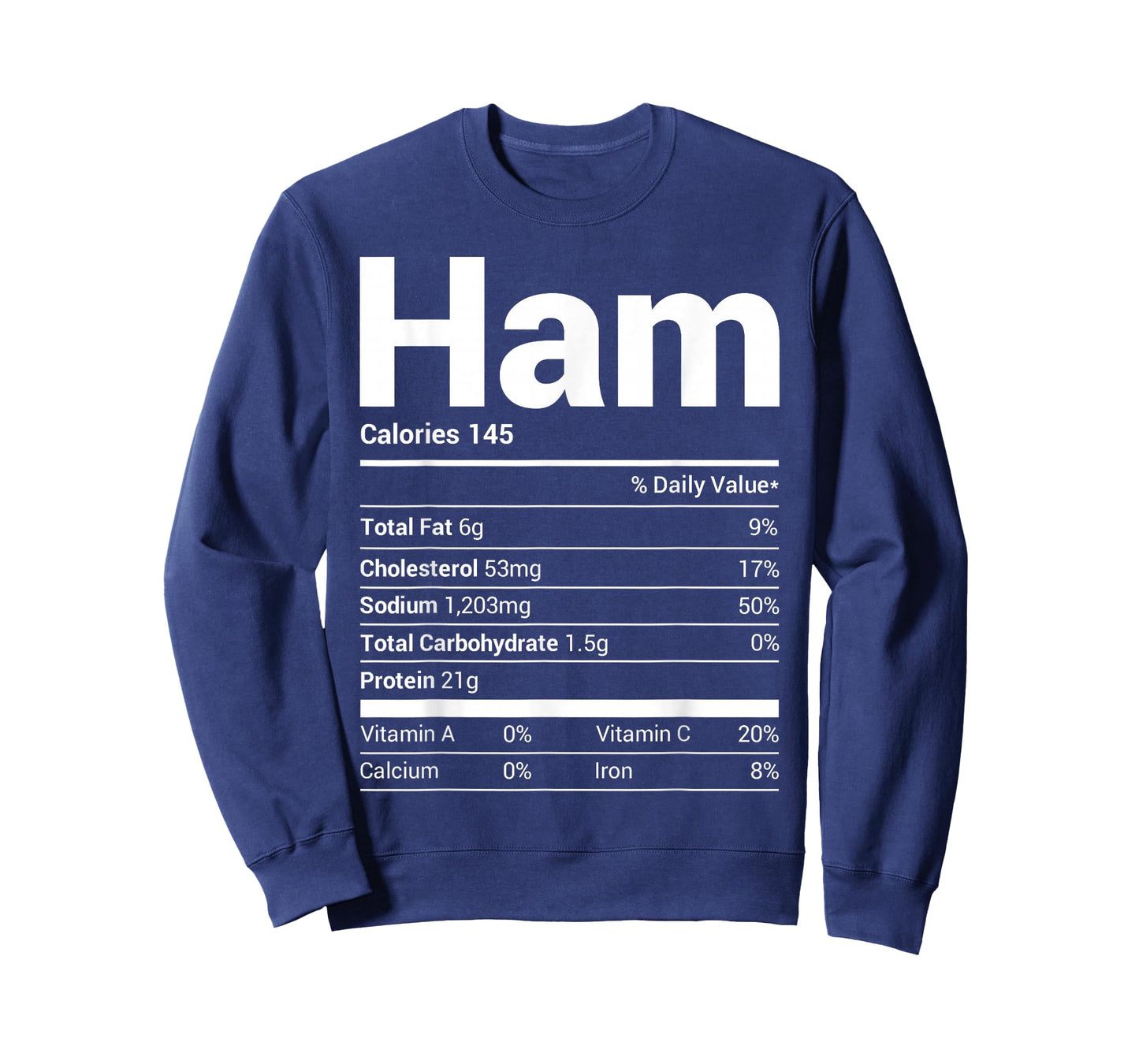 Ham Nutrition Facts Family Matching Christmas Costume Gift T-Shirt