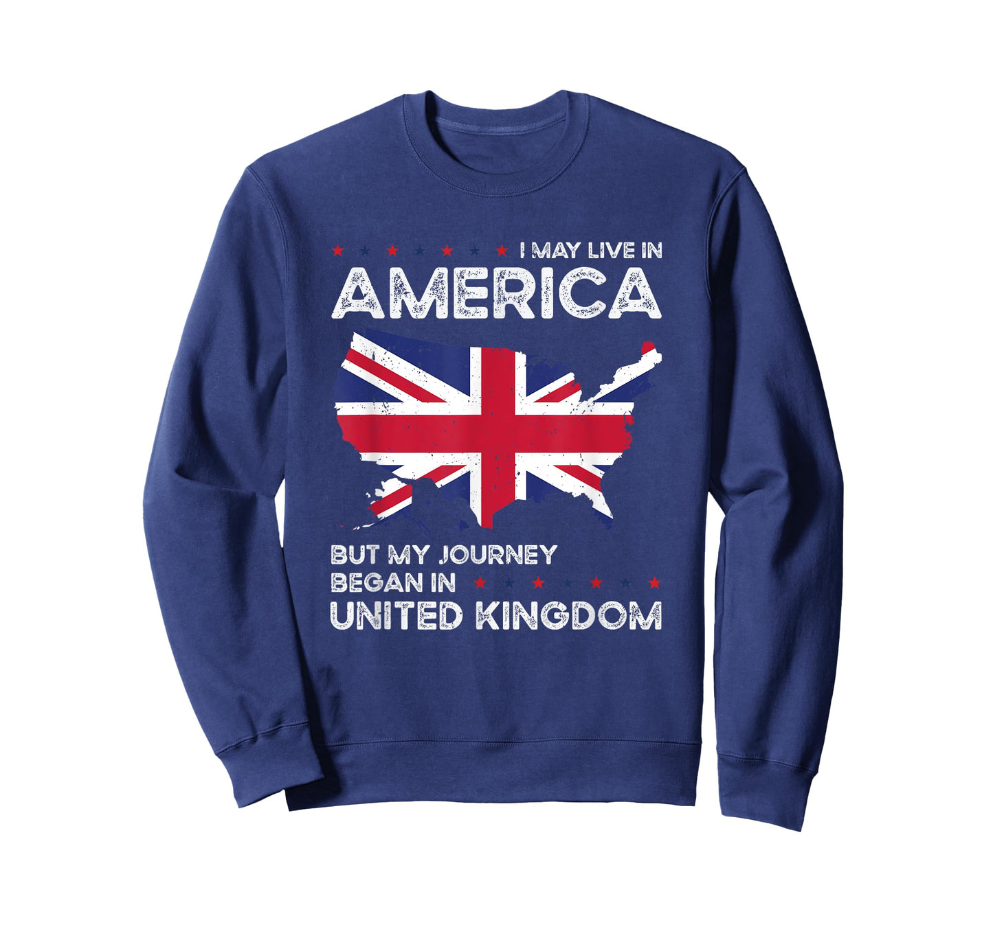British American Patriot USA Grown United Kingdom UK US Flag T-Shirt