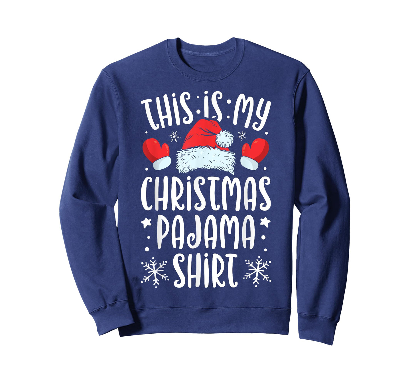 This Is My Christmas Pyjamas Funny Boys Men Xmas Santa Hat T-Shirt
