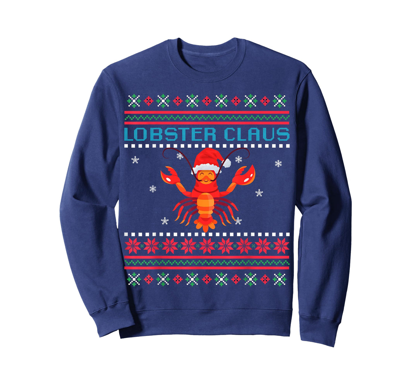 Lobster Claus Ugly Sweater For Lobster Lovers on Christmas T-Shirt