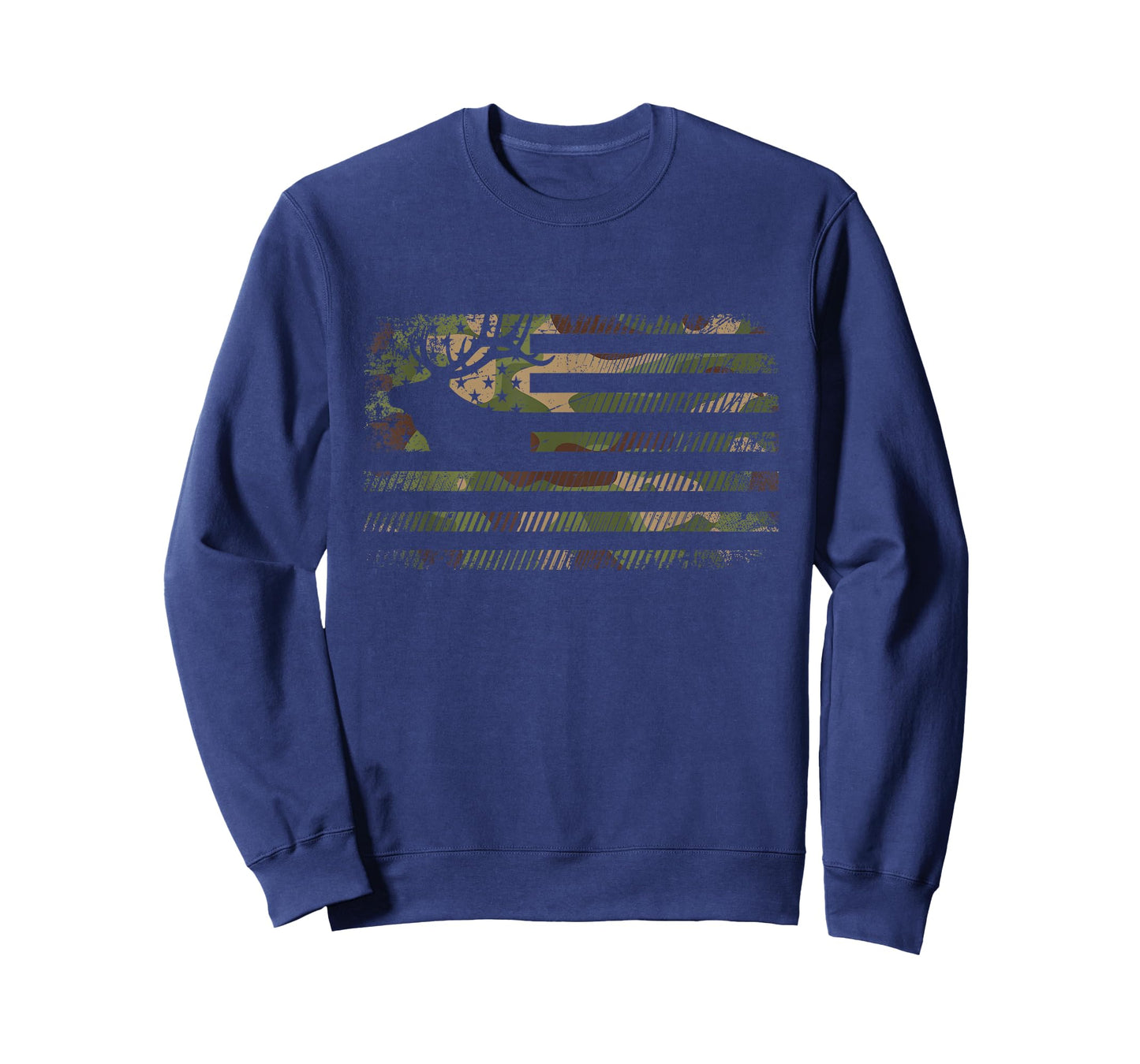 American Flag Camouflage Outdoor Antlers Elk Deer Women Kids Men T-Shirt
