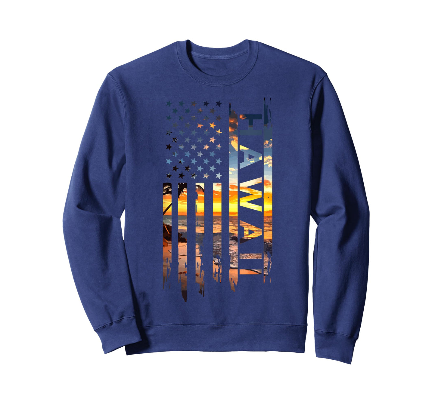 Hawaii American Flag Patriotic Hawaiian Pride USA Souvenir T-Shirt