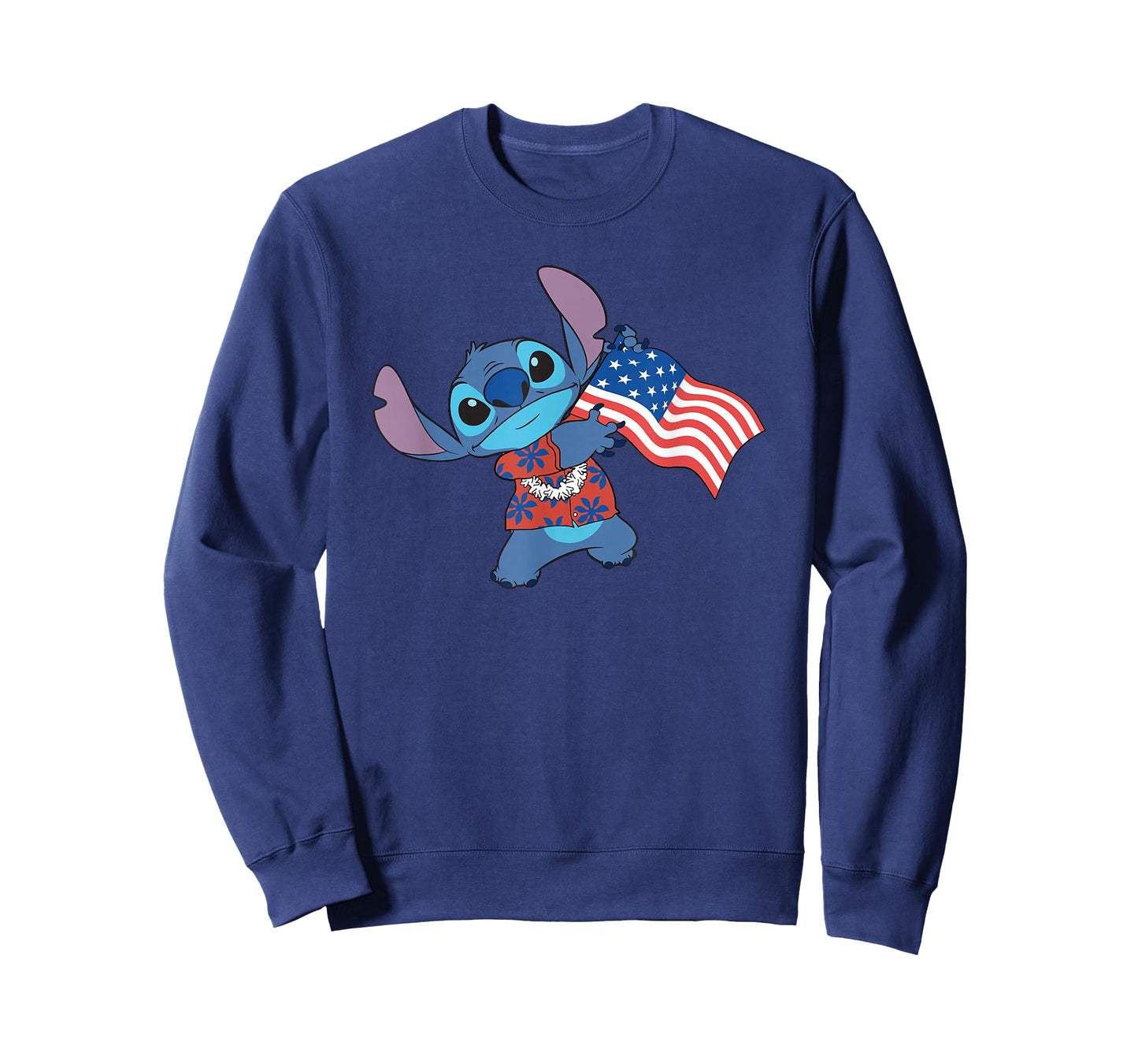 Disney Lilo & Stitch Tropical Stitch American Flag T-Shirt
