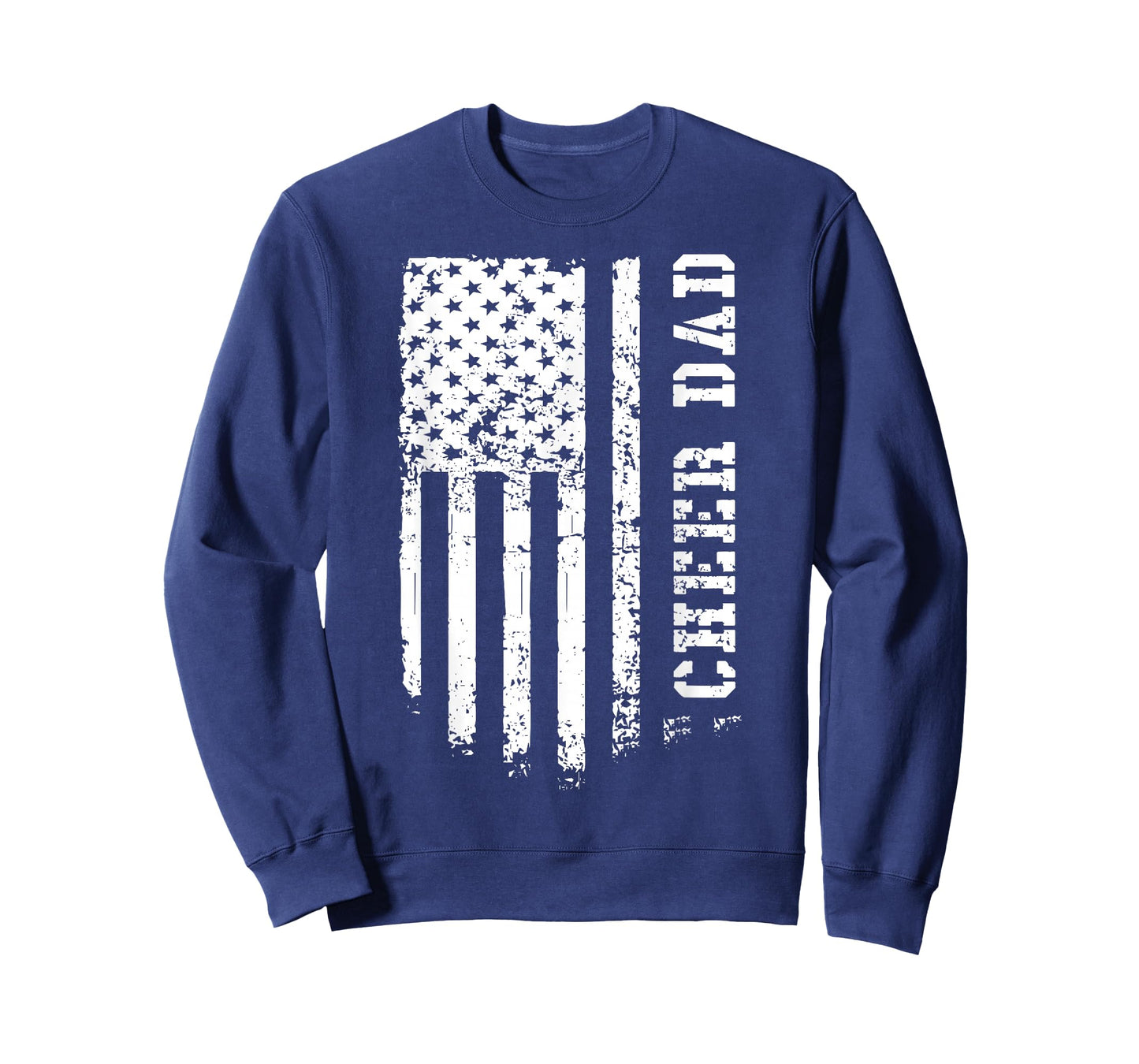 Cheer Dad Cheerleading American Flag Fathers Day Cheerleader T-Shirt