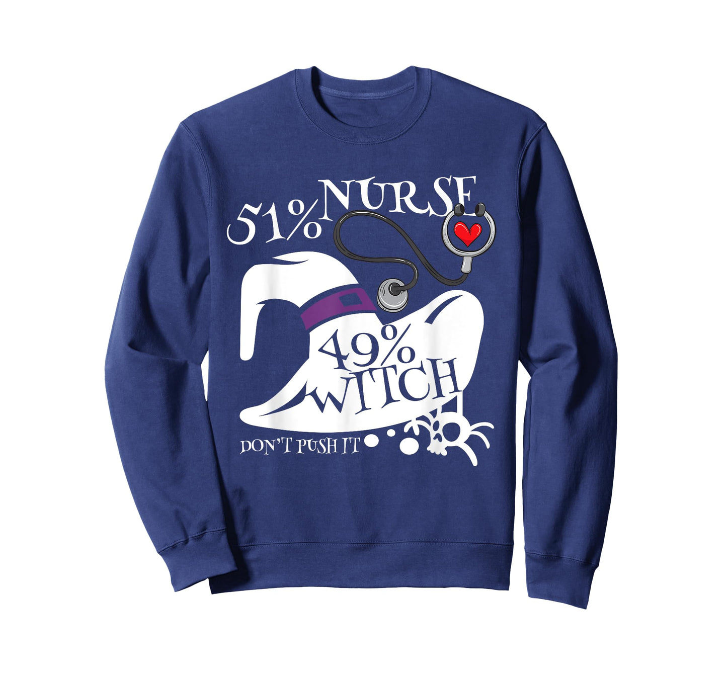 51% Nurse 49% Witch Funny Halloween Speelbind Nurse T-Shirt