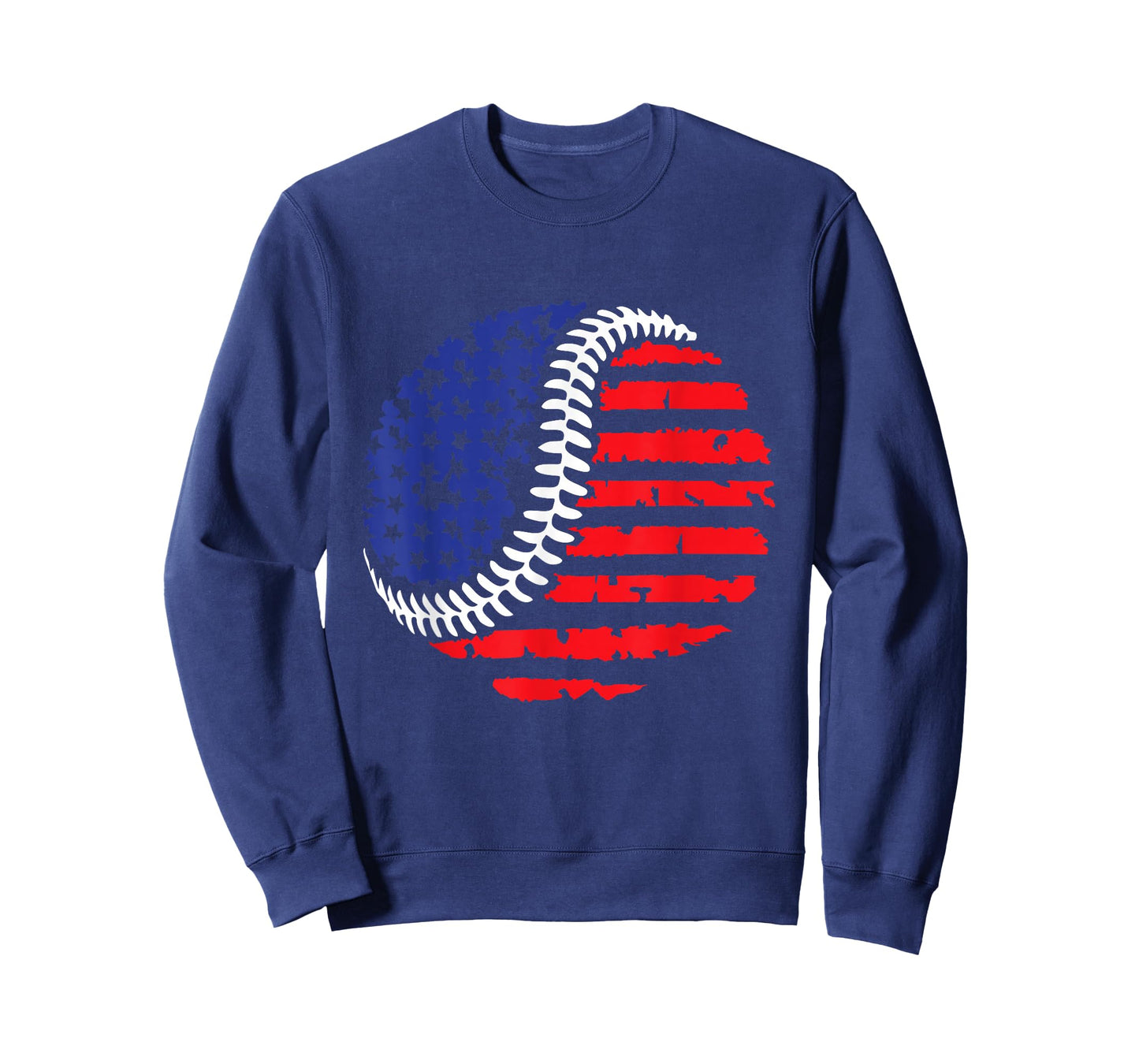 Vintage Baseball American Flag For Men Boys Girls Women T-Shirt